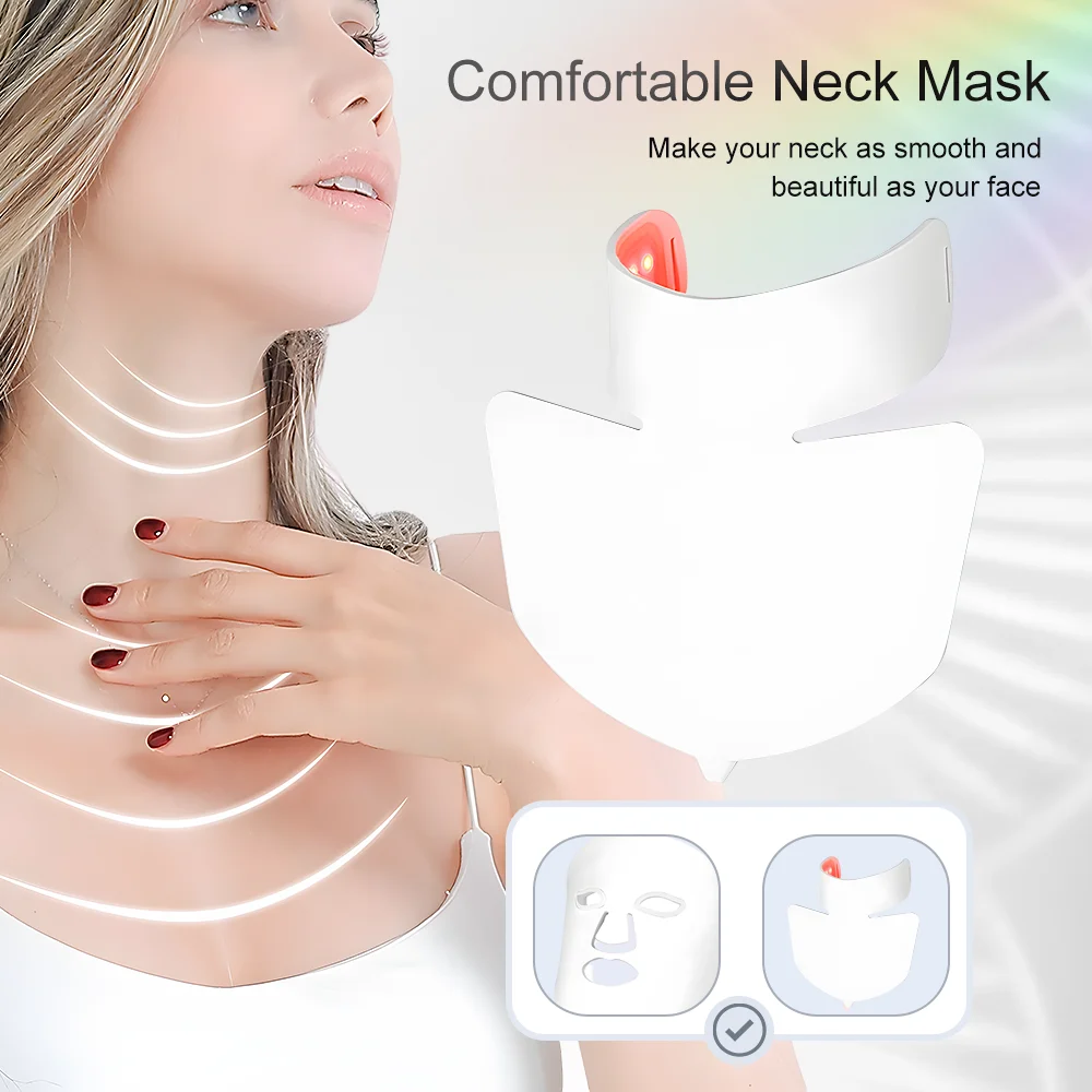 RUTAWZ LED Light Therapy Face Mask for Skin Care, Anti-Aging, and Skin Tone Improvement – Red & Multi-Color LED Light Mask for Face and Neck - Image 8