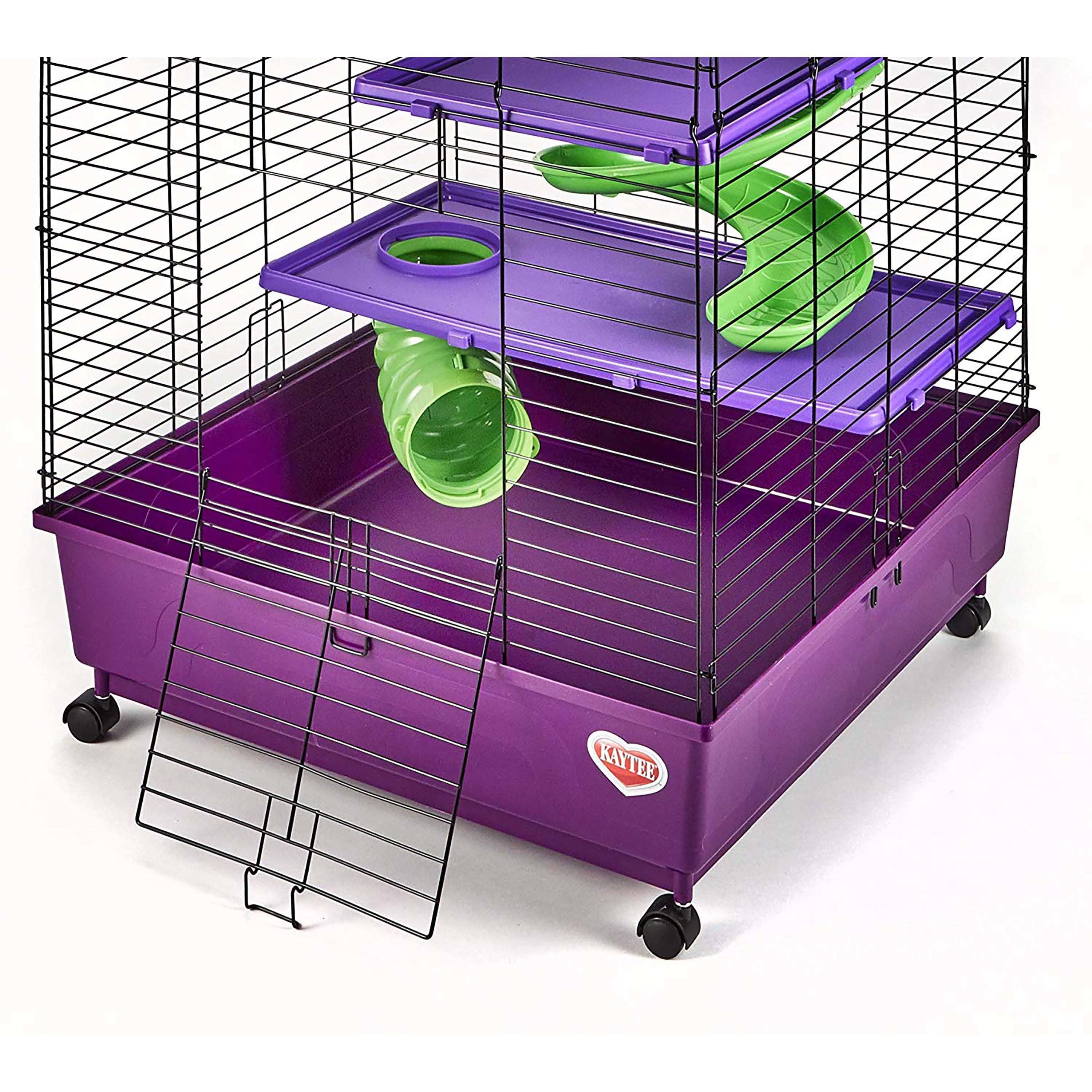 Kaytee My First Home Deluxe Multi-Level Habitat with Casters for Pet Ferrets - Image 7