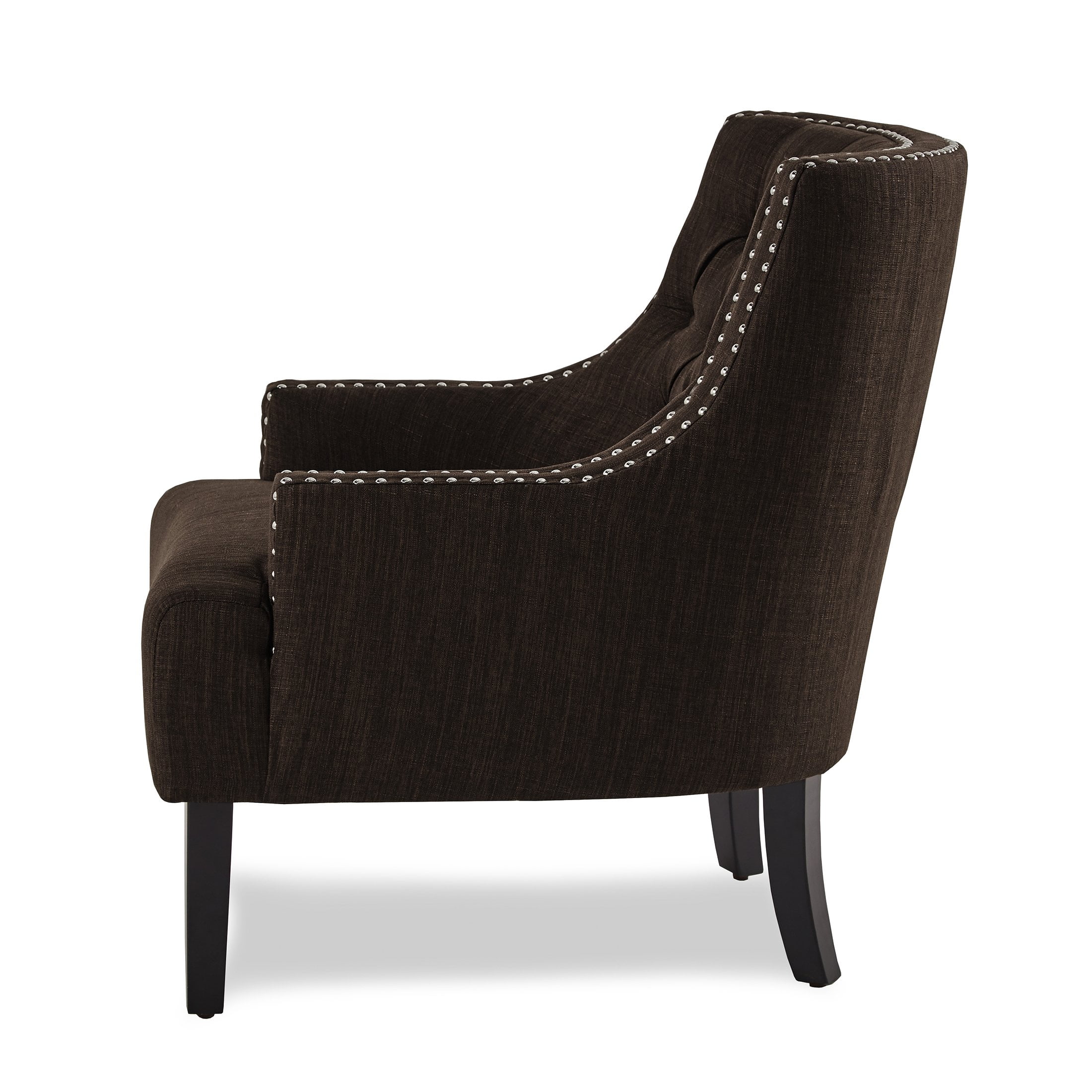 OakvillePark Vernonia Fabric Upholstered Accent Chair, Chocolate - Image 8