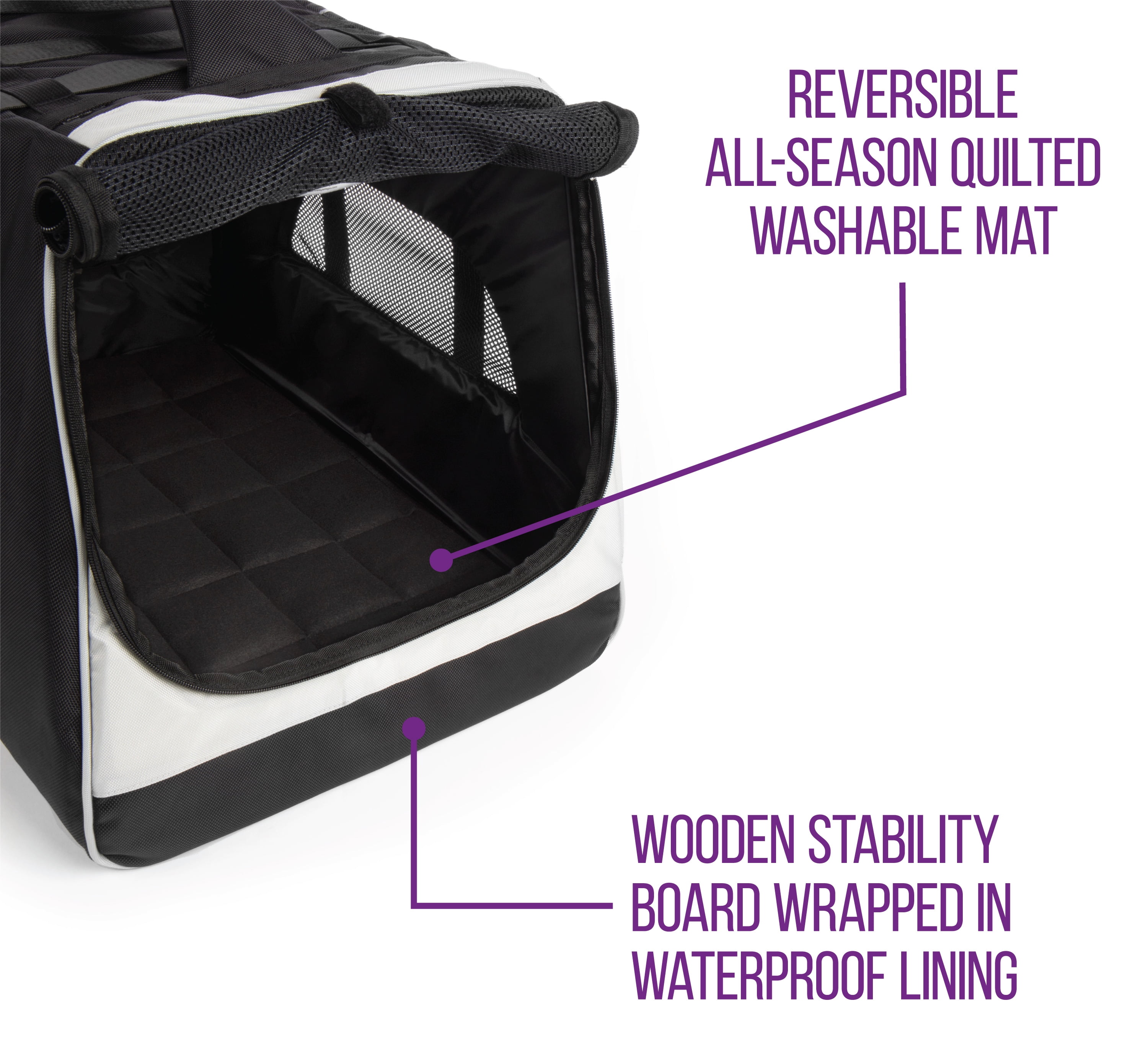 Sherpa Forma Frame Crash-Tested Travel Bag Pet Carrier - Black, Extra Large - Image 8