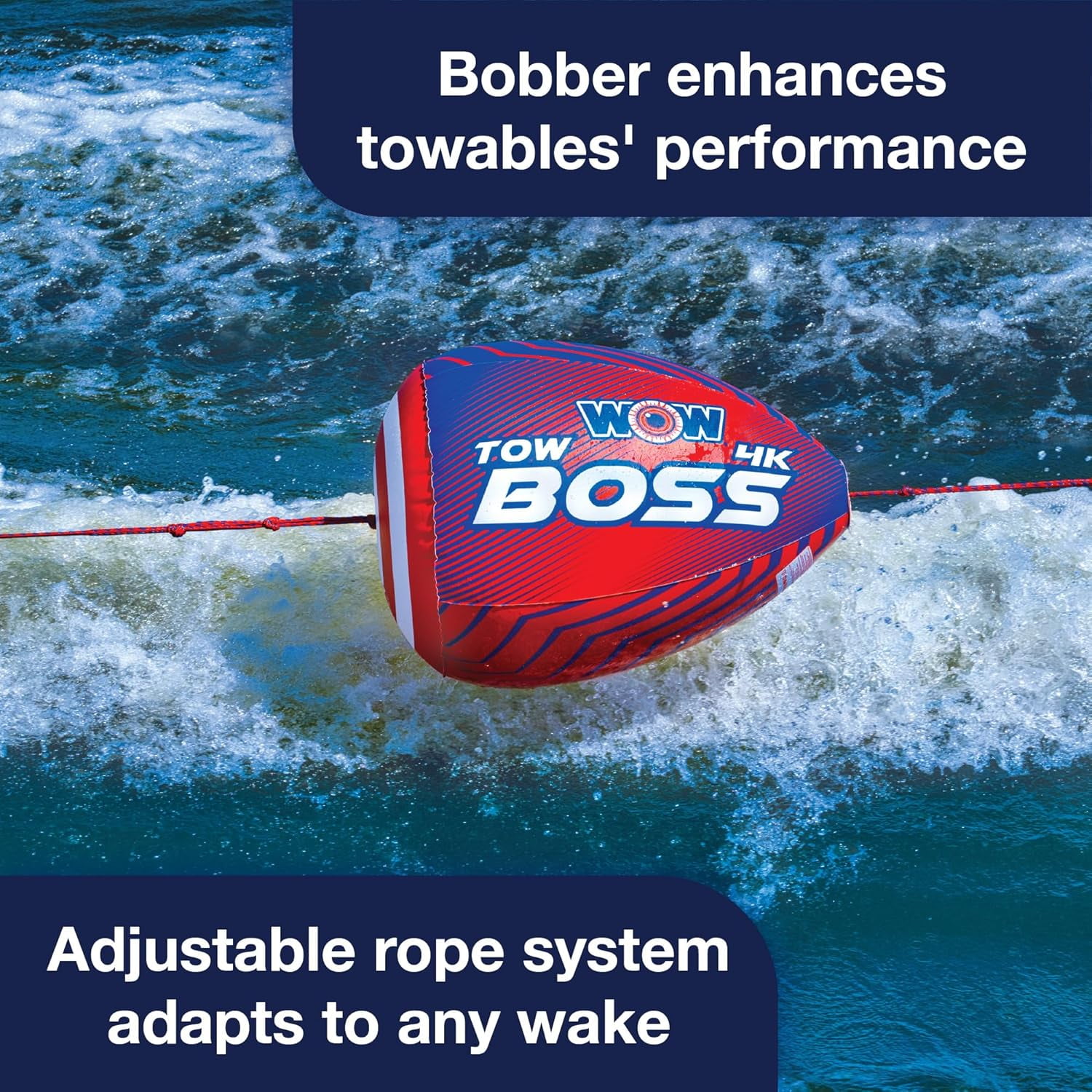 WOW Sports Tow Boss 4K 60' Towable Rope for Boating and Watersports - Image 3