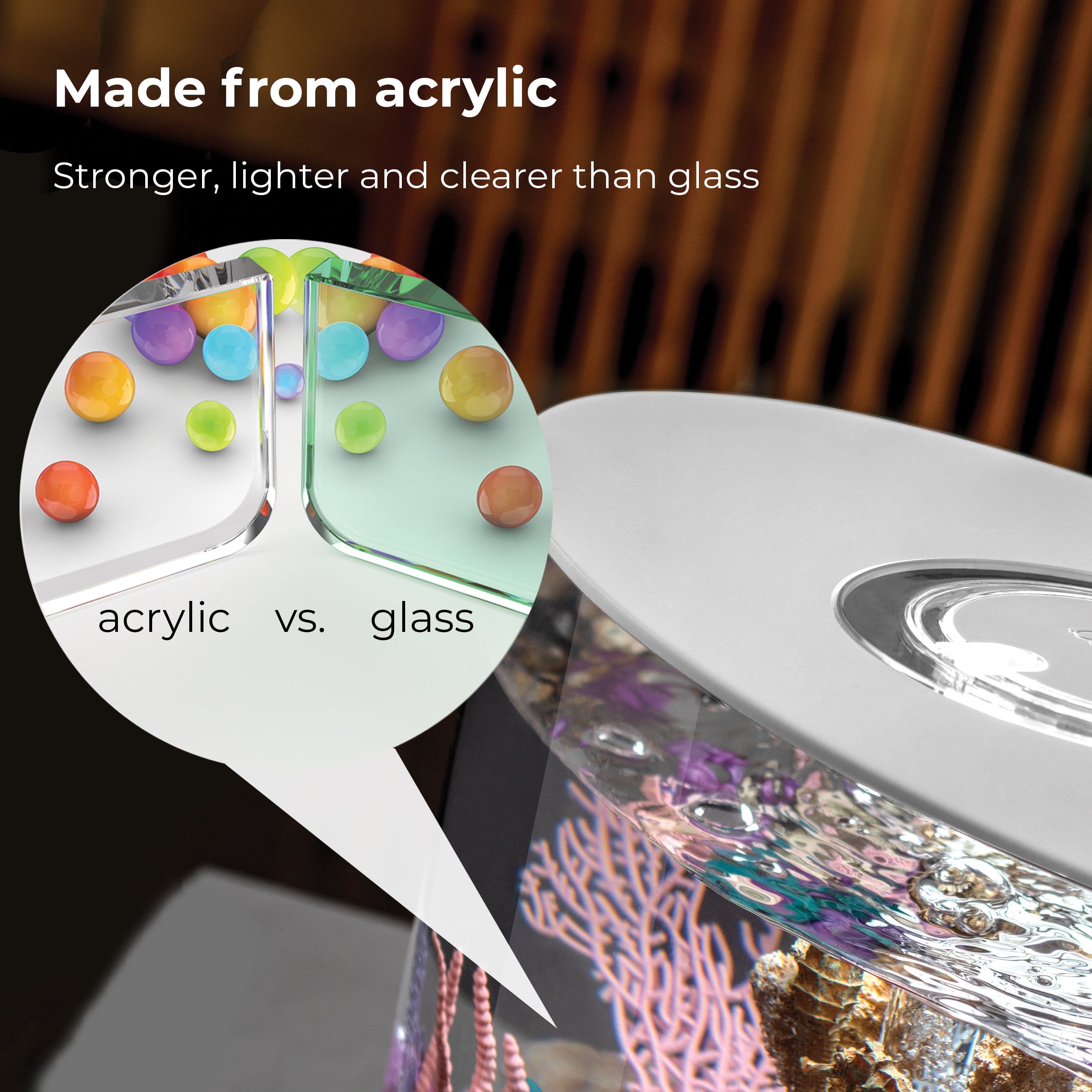 biOrb LOOP 30 Aquarium with Standard Light - 8 Gallon, White, Acrylic - Image 5