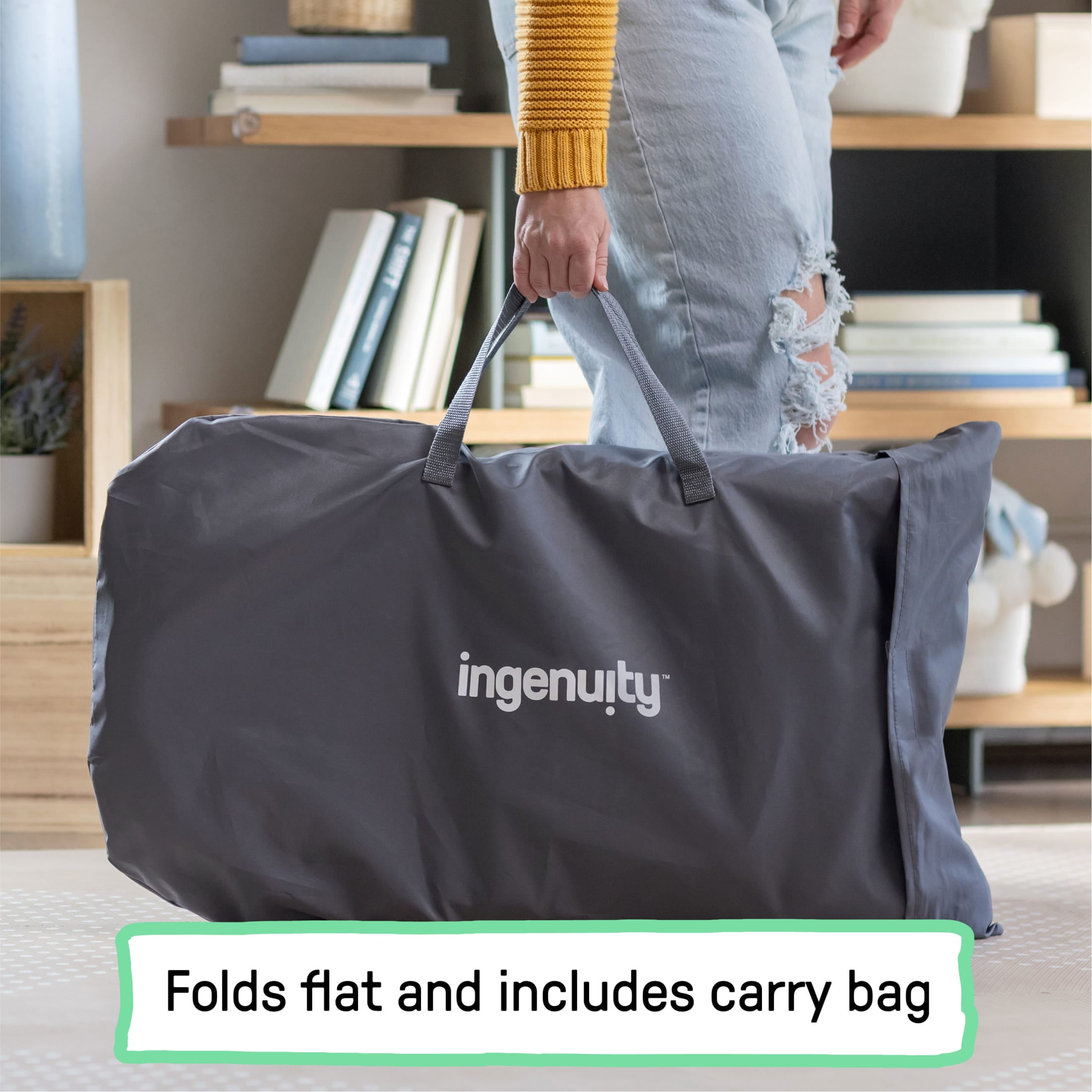 Ingenuity Happy Belly Rock-to-Bounce Seat, For Ages 0-6 Months, Unisex, Grey - Parker - Image 10