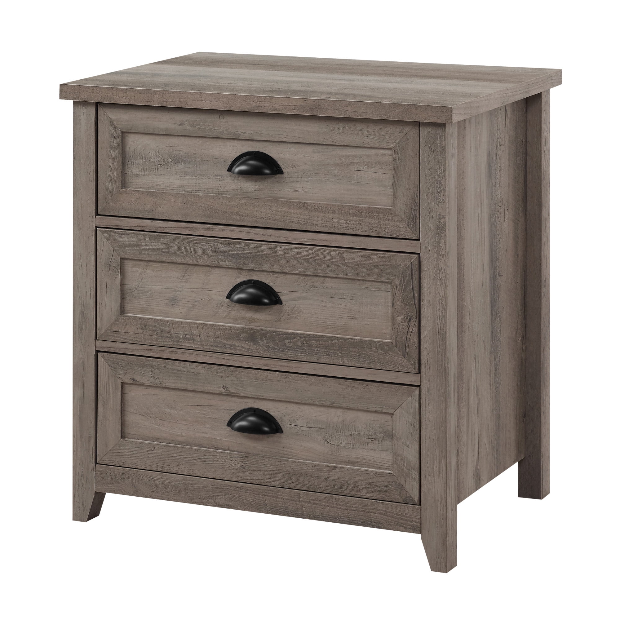 Walker Edison Farmhouse 3 Drawer Nightstand, Grey Wash - Image 10