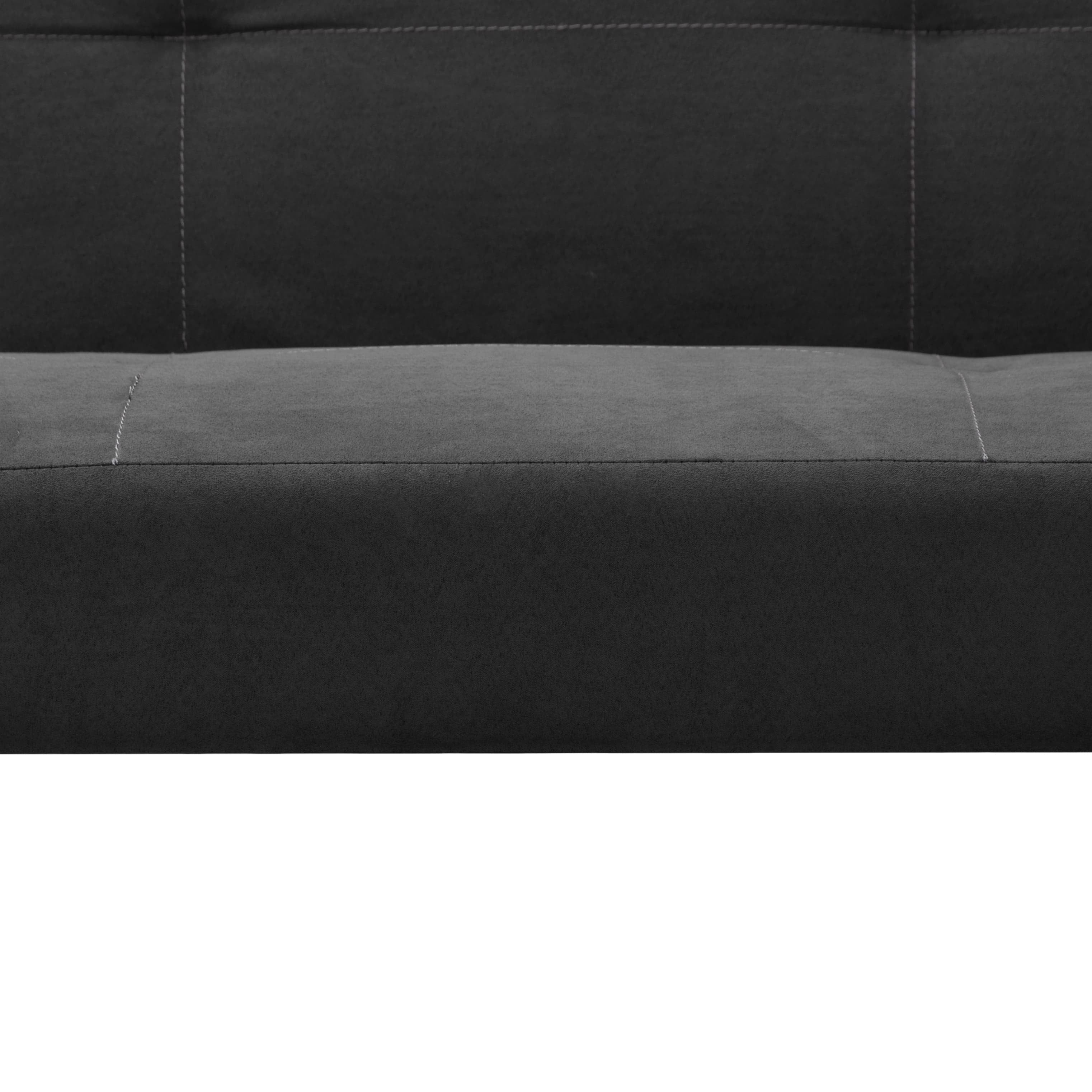 BSHTI 74.8” Futon Sofa Bed,Dark Gray Faux Suede Upholstered,Twin Size Convertible Sofa,3 Adjustable Backrest Positions,Home,Office,and Guest Room - Image 15