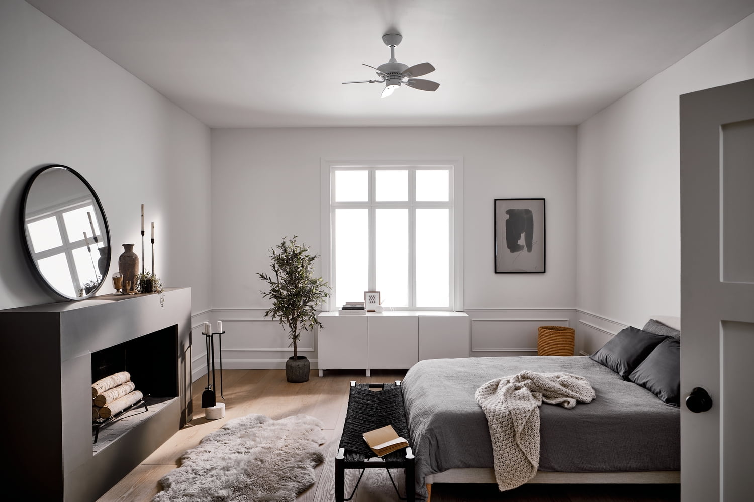 Ceiling Fan With Traditional Inspirations 15 Inches Tall By 30 Inches Wide-White Finish Kichler Lighting 300103Wh - Image 5