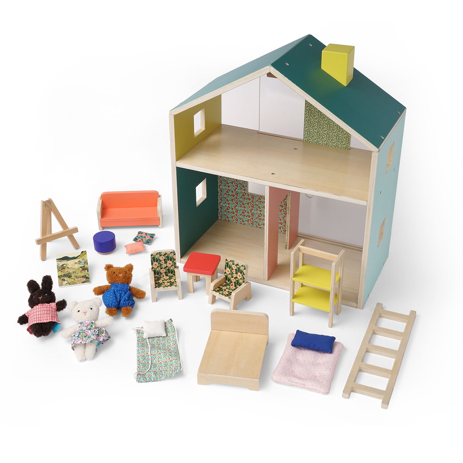 Manhattan Toy Little Nook 19-Piece Wooden Playhouse with Loft for Kids 3 + Year Old and Up - Image 6