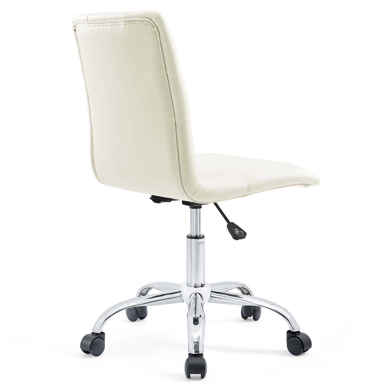Modway Prim Armless Mid Back Office Chair in White - Image 7