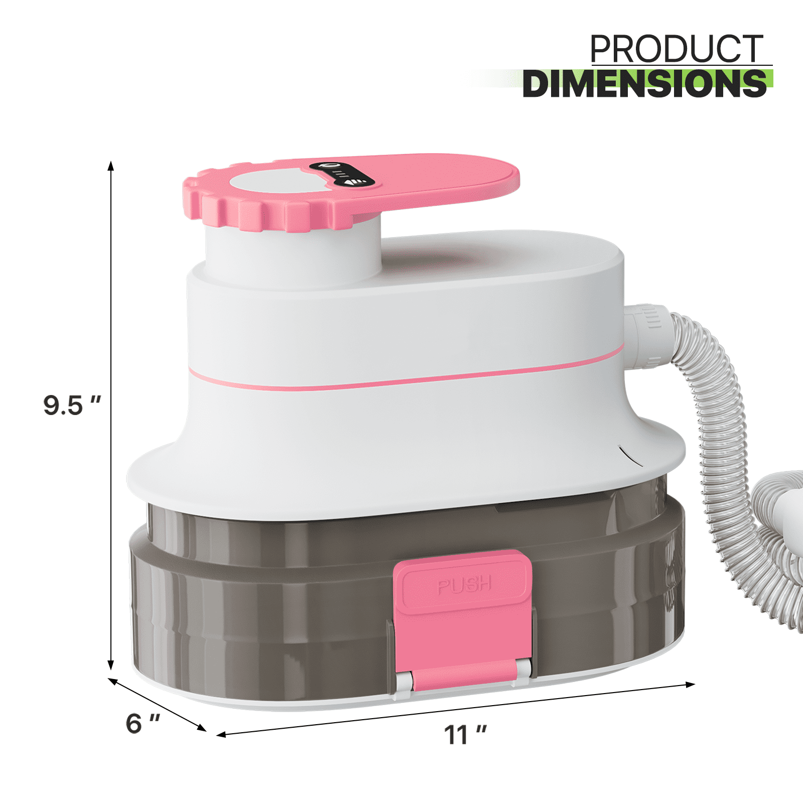 Magshion 3 in 1 Pet Grooming Kit with Vacuum Suction & Dryer, 6 Grooming Tools, Deshedding Brush, 4L Dust Cup, Hair Trimmer with Guide Combs for Dog Cat, Pink - Image 7