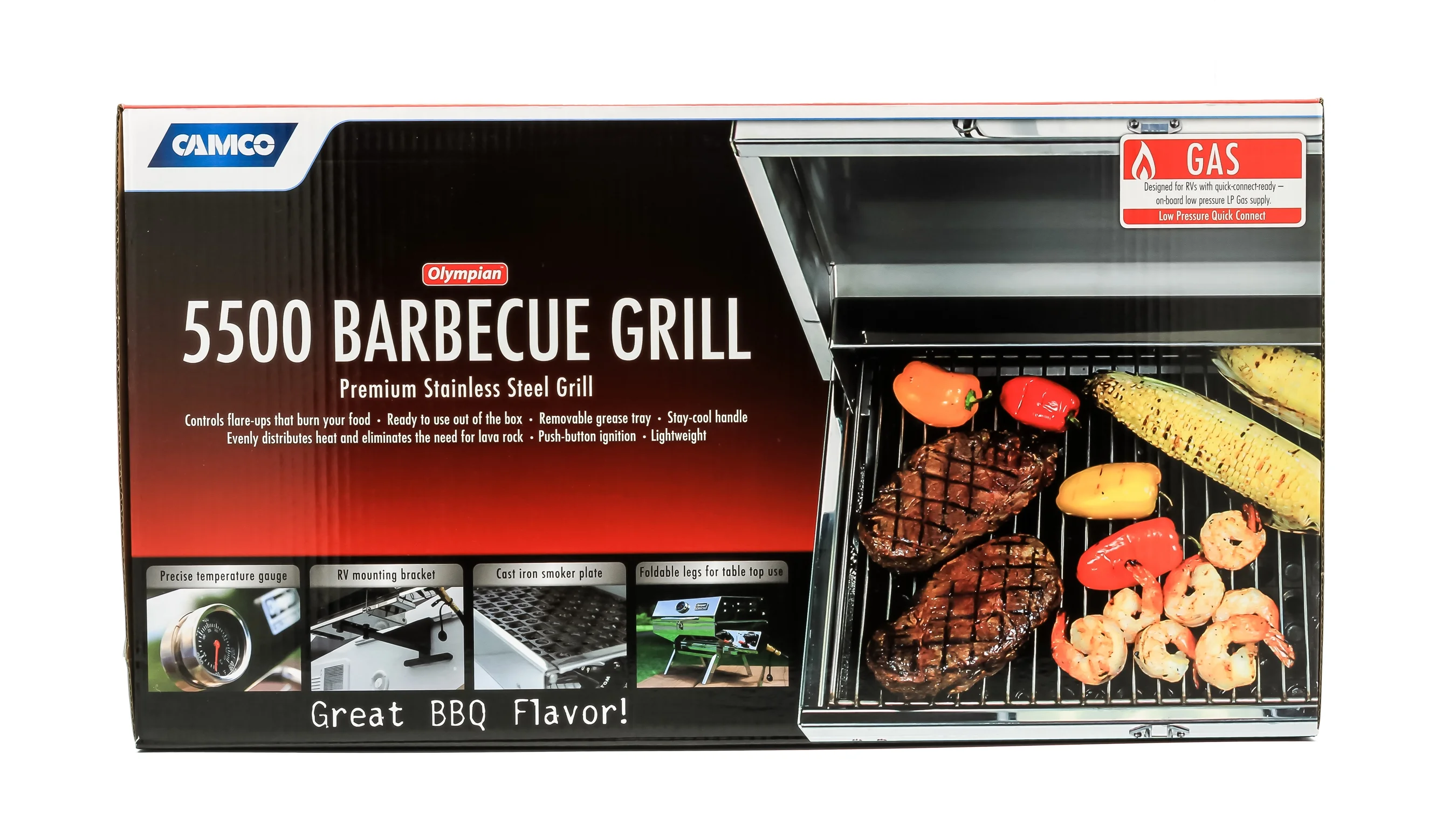 Camco 57305 Olympian 5500 Stainless Steel Portable/RV Grill - Image 10