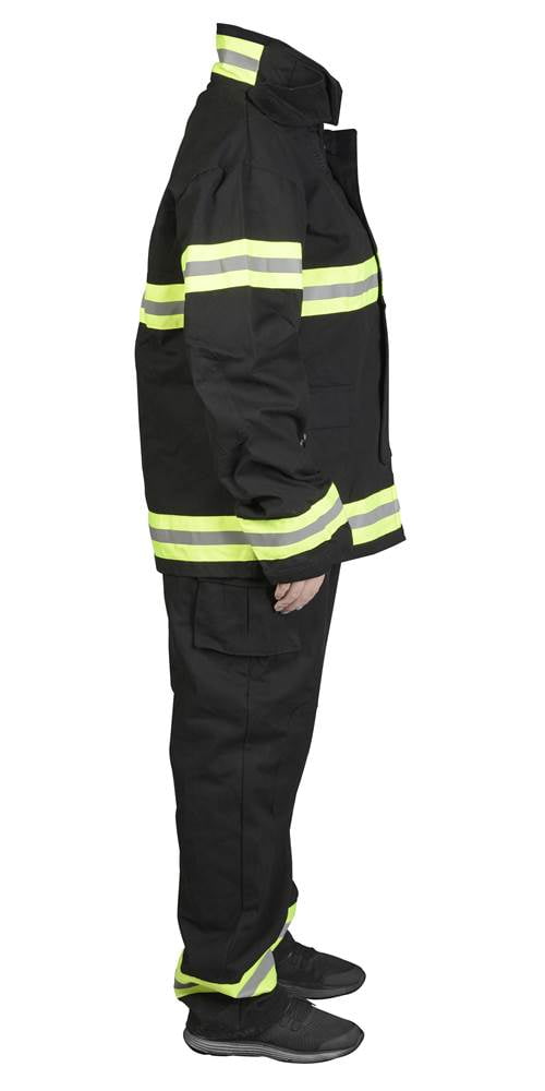Black Firefighter Suit Adult Costume - Image 4