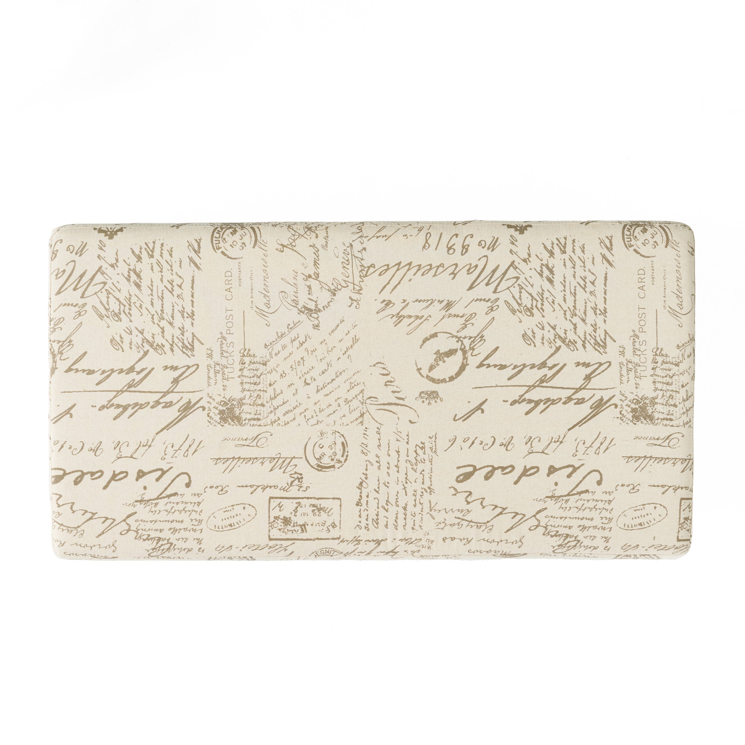 Noble House Phelan Rectangular Fabric Lift Top Storage Ottoman, French Script - Image 11