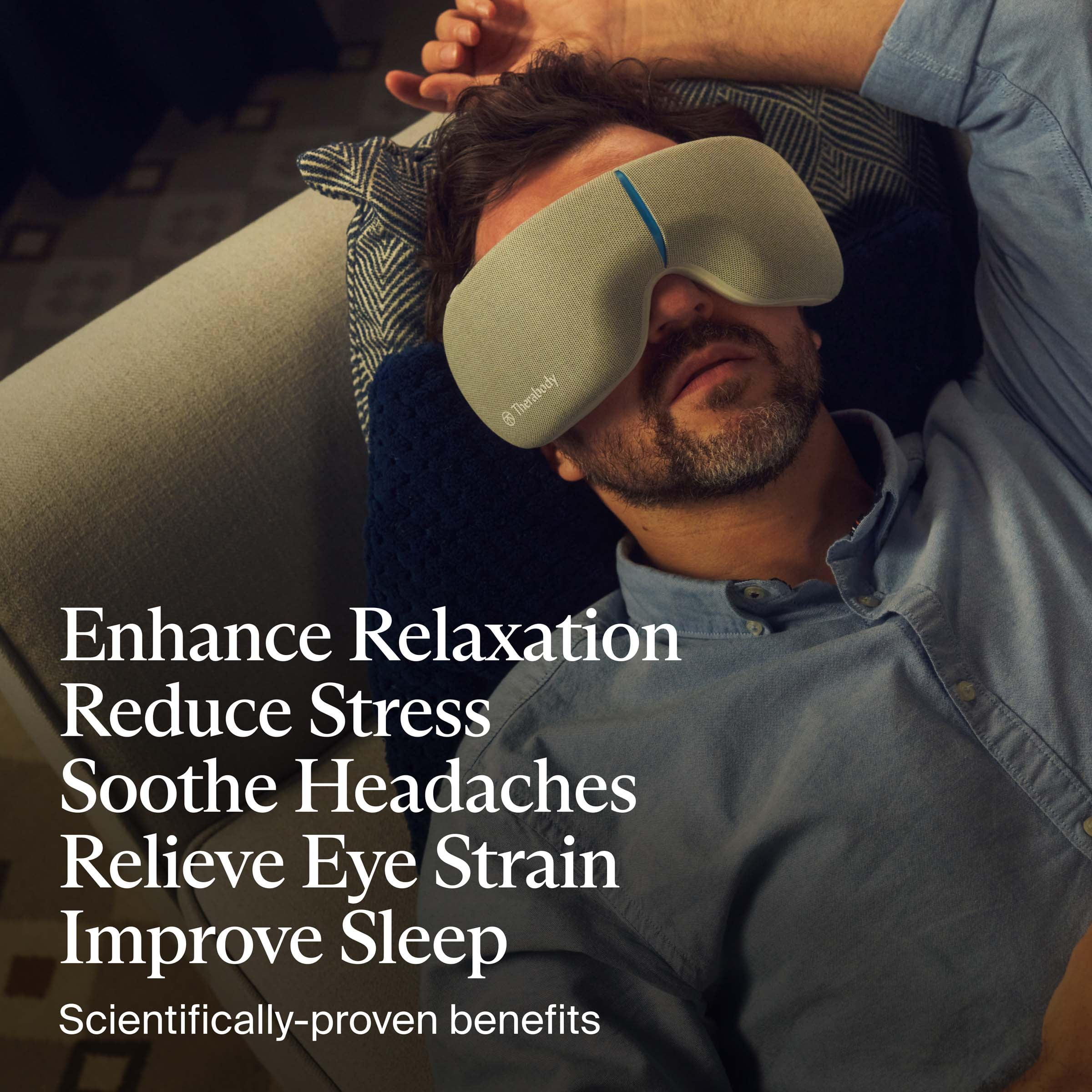 Therabody SmartGoggles (1st Generation) - Bluetooth Heated Massaging Device for Sleep, Focus, and Stress - Image 3