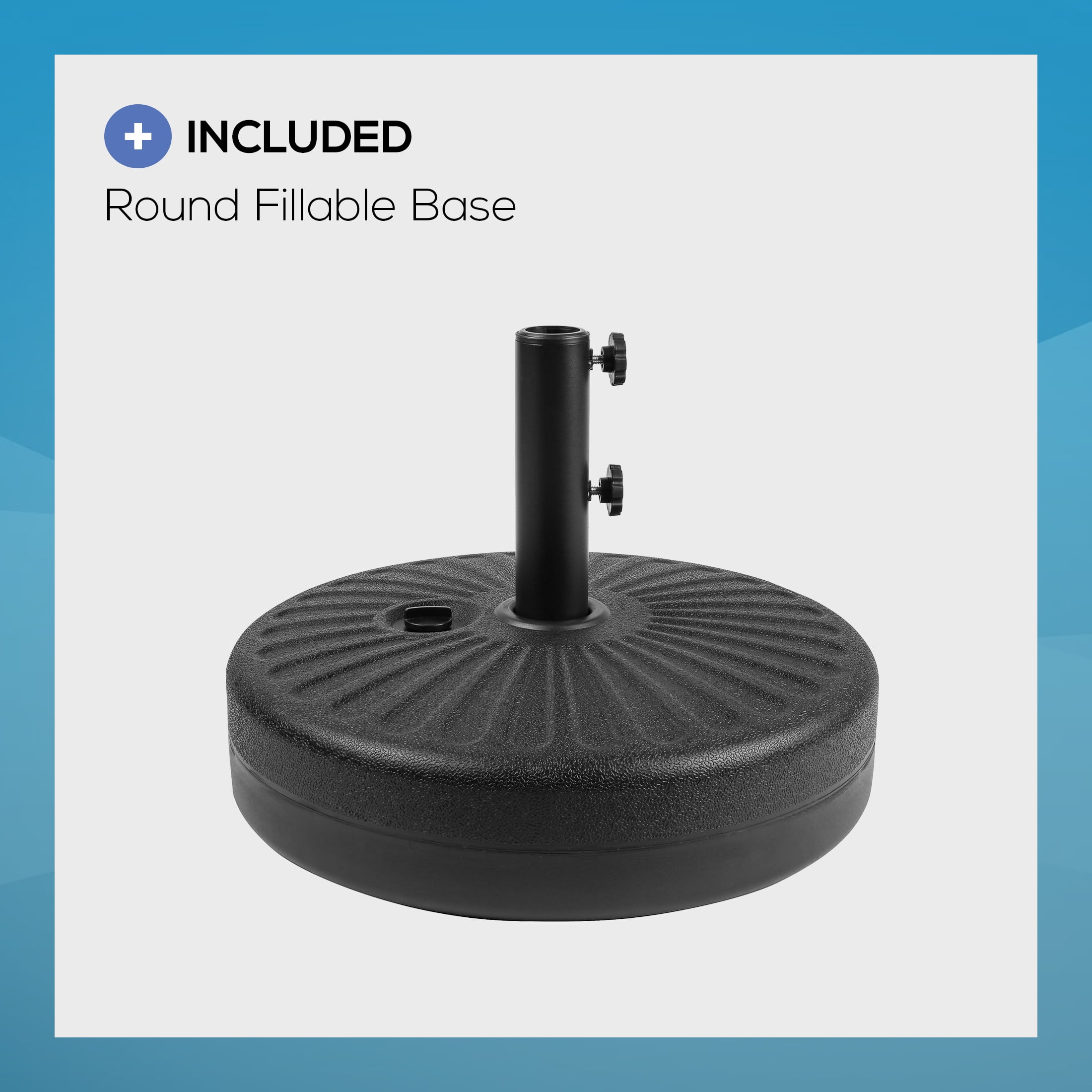 Westin Outdoor 13.6 lb Multicolor Round Plastic Solar LED Patio Umbrella Base Weight - Image 2