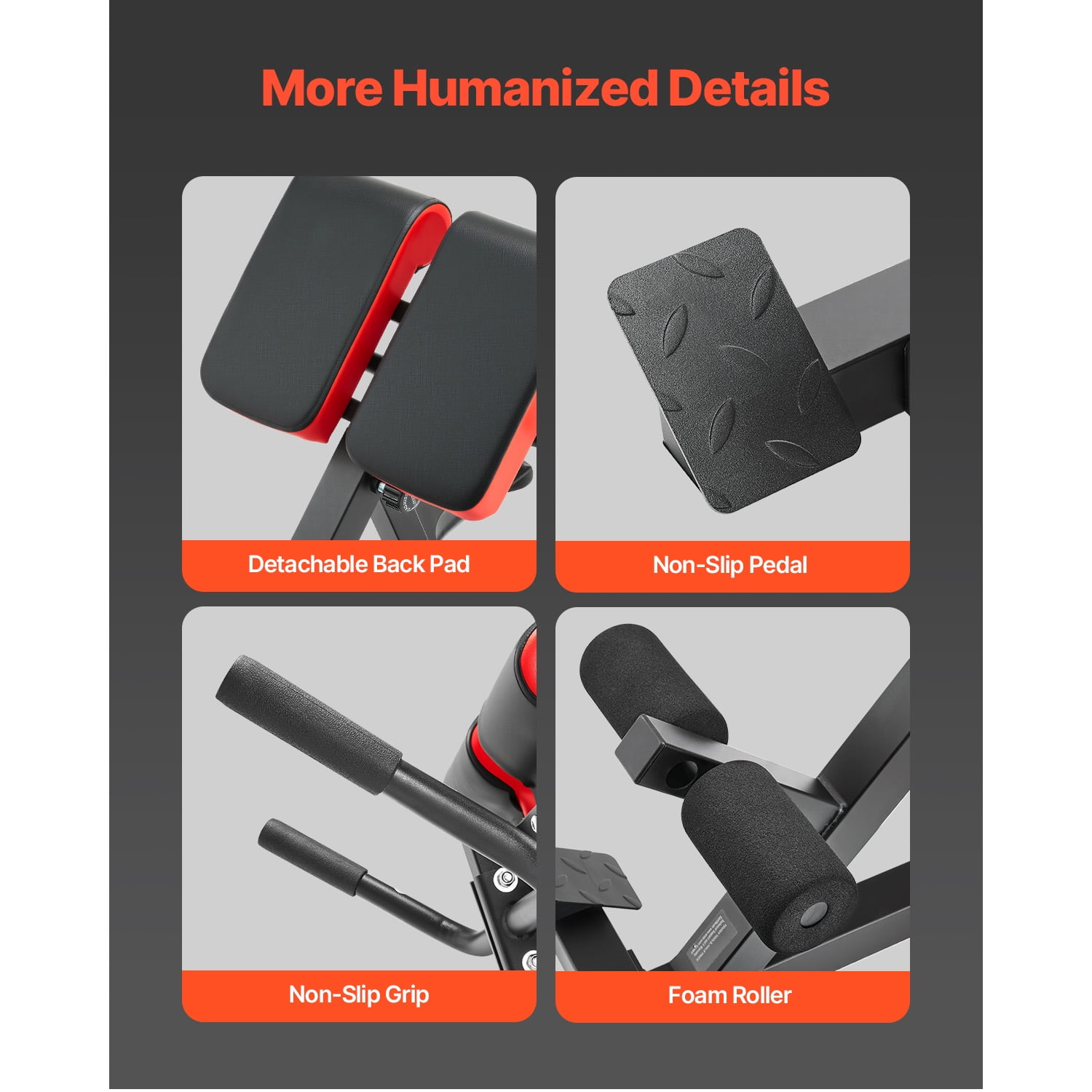 KFFKFF Roman Style Hyperextension Station, 300 lbs Capacity Adjustment Mechanism, Versatile Workout Gear for Glute, Hamstring, Lower Back, and Abdominal Exercises, Fitness Training Bench for Home Gym - Image 6