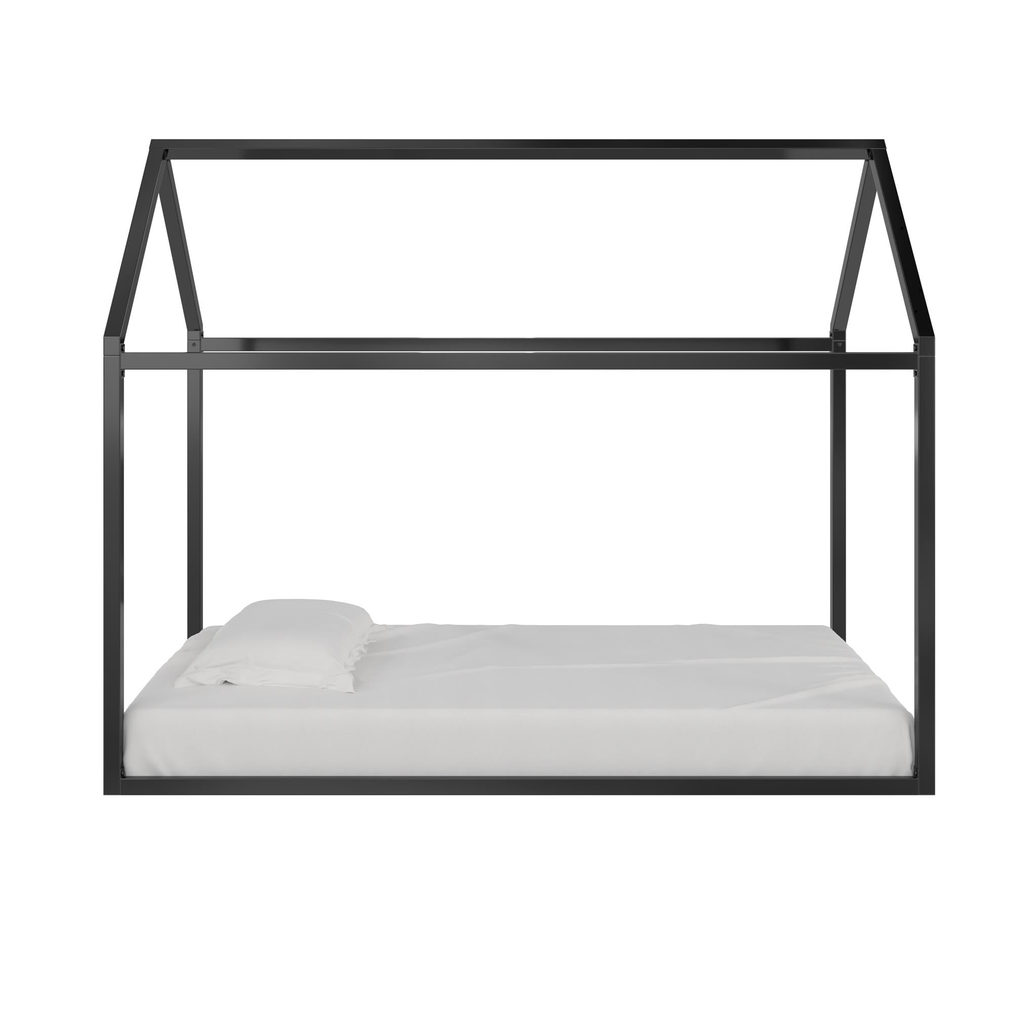 Max & Finn Skyler Metal Montessori House Bed, Twin, Black - Image 7