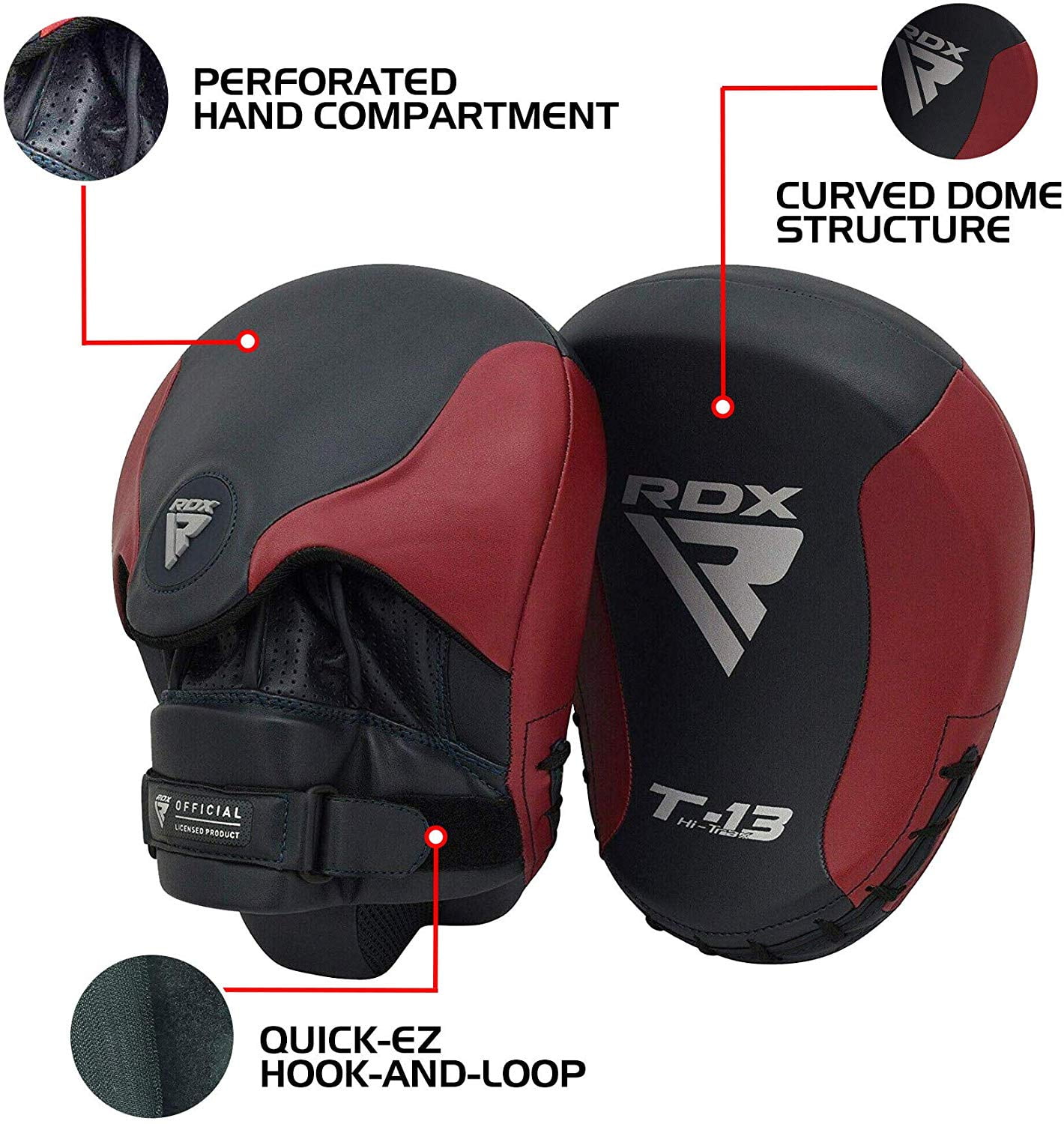 RDX Focus Pads and Boxing Gloves Set | Hook & Jab Target Mitts with Punching Gloves | Great for Muay Thai, Kickboxing, Martial Arts, Karate, Boxercise, Punching, MMA Training | Padded Strike Shield - Image 5