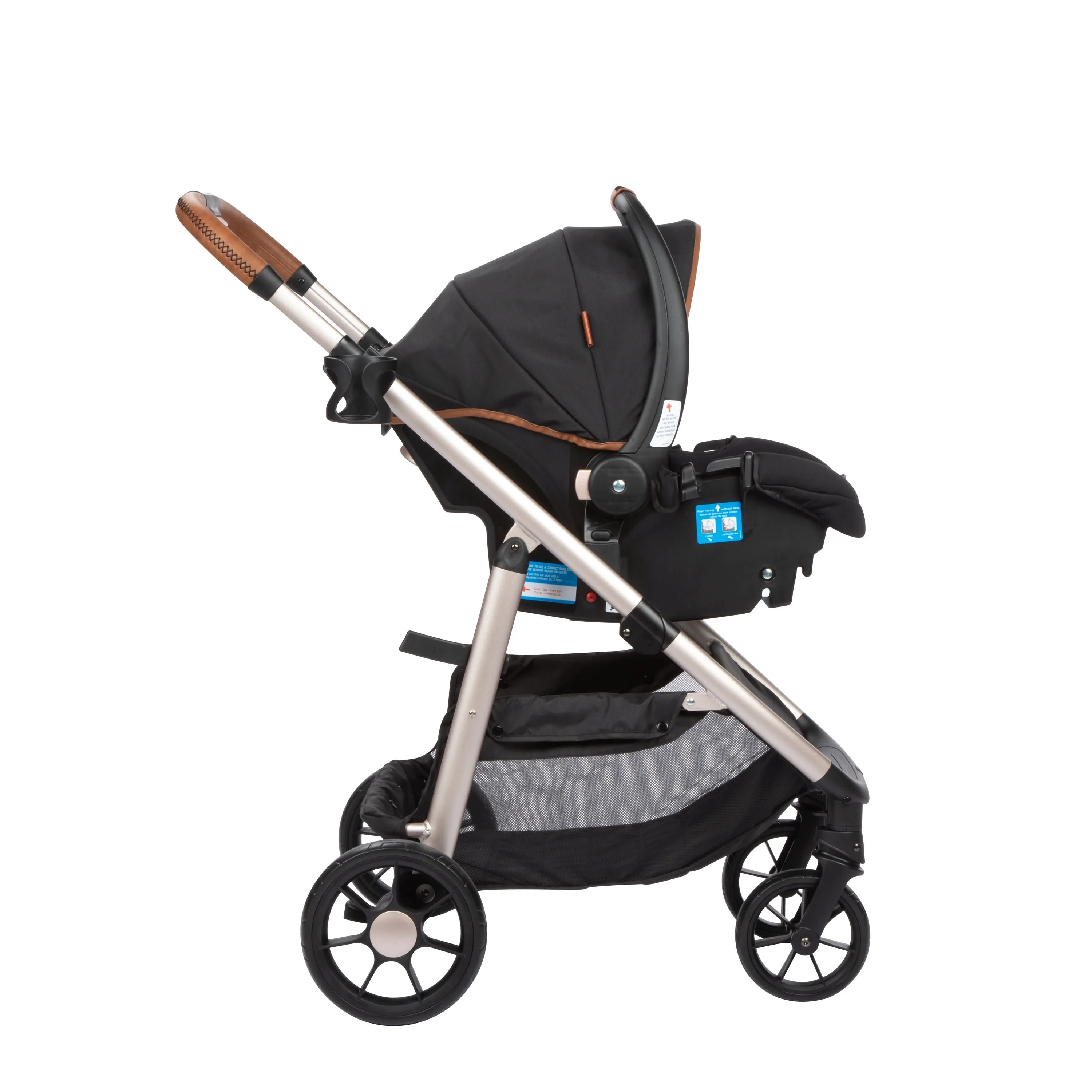 Monbebe 6-in-1 Modular Travel System, Black & Gold, Infant & Toddler, Unisex - Image 10