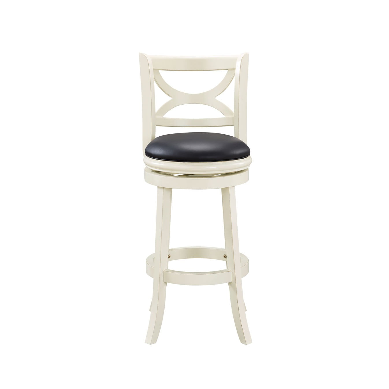 Boraam Florence 29 in. High Back Swivel Wood Kitchen Bar Stool, Buttermilk Finish - Image 3
