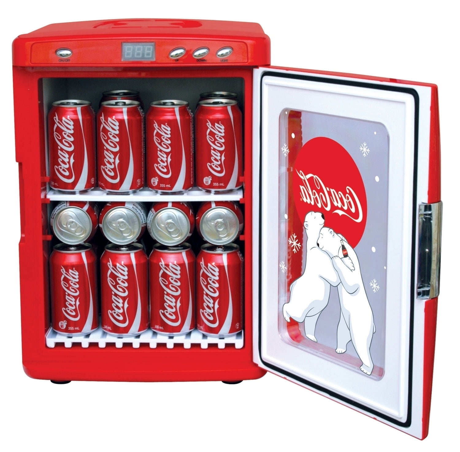 Coca-Cola Polar Bear 28 Can Cooler/Warmer 12V DC 110V AC Mini Fridge Red - Image 8