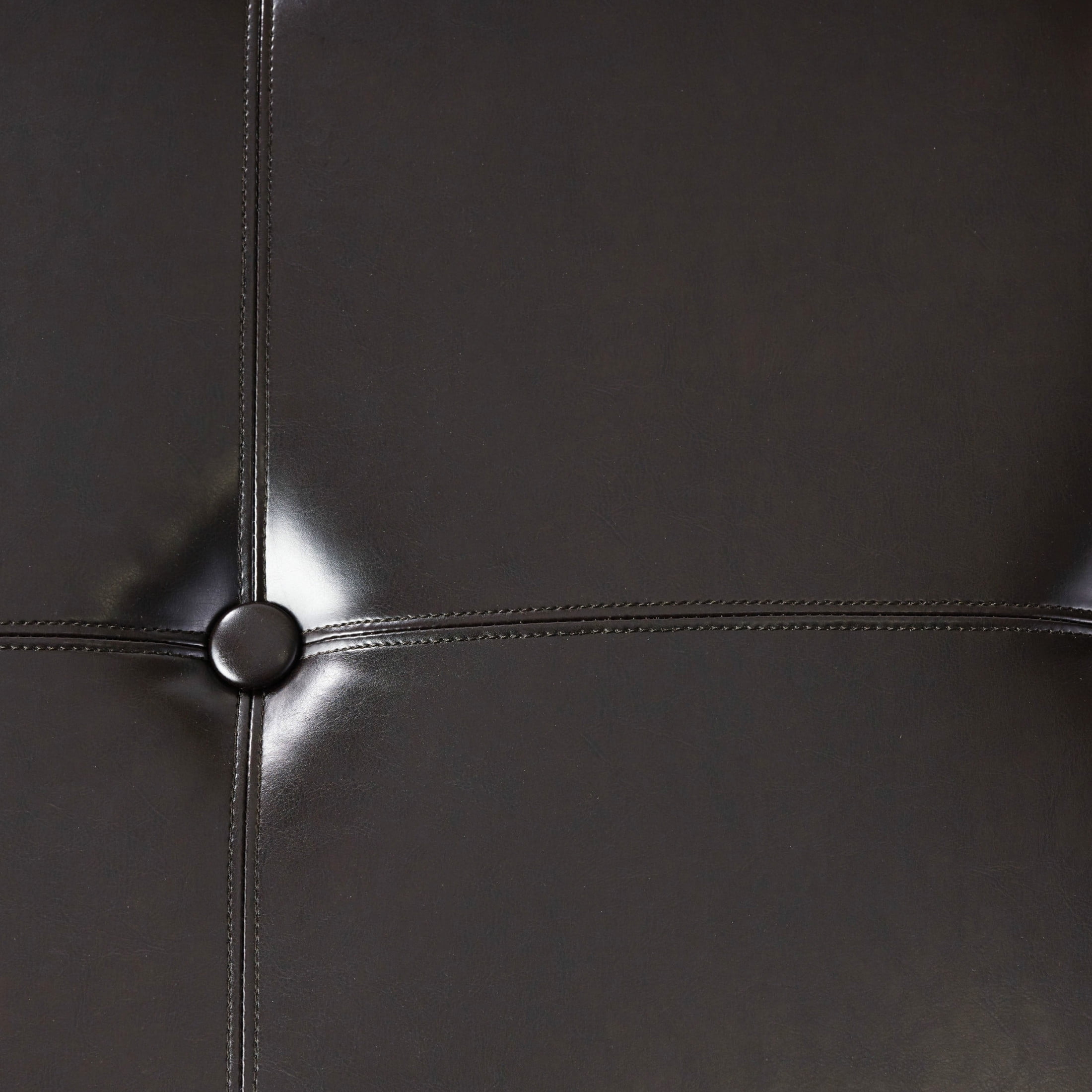 Wilmette Bonded Leather Ottoman, Espresso/Dark Brown - Image 3