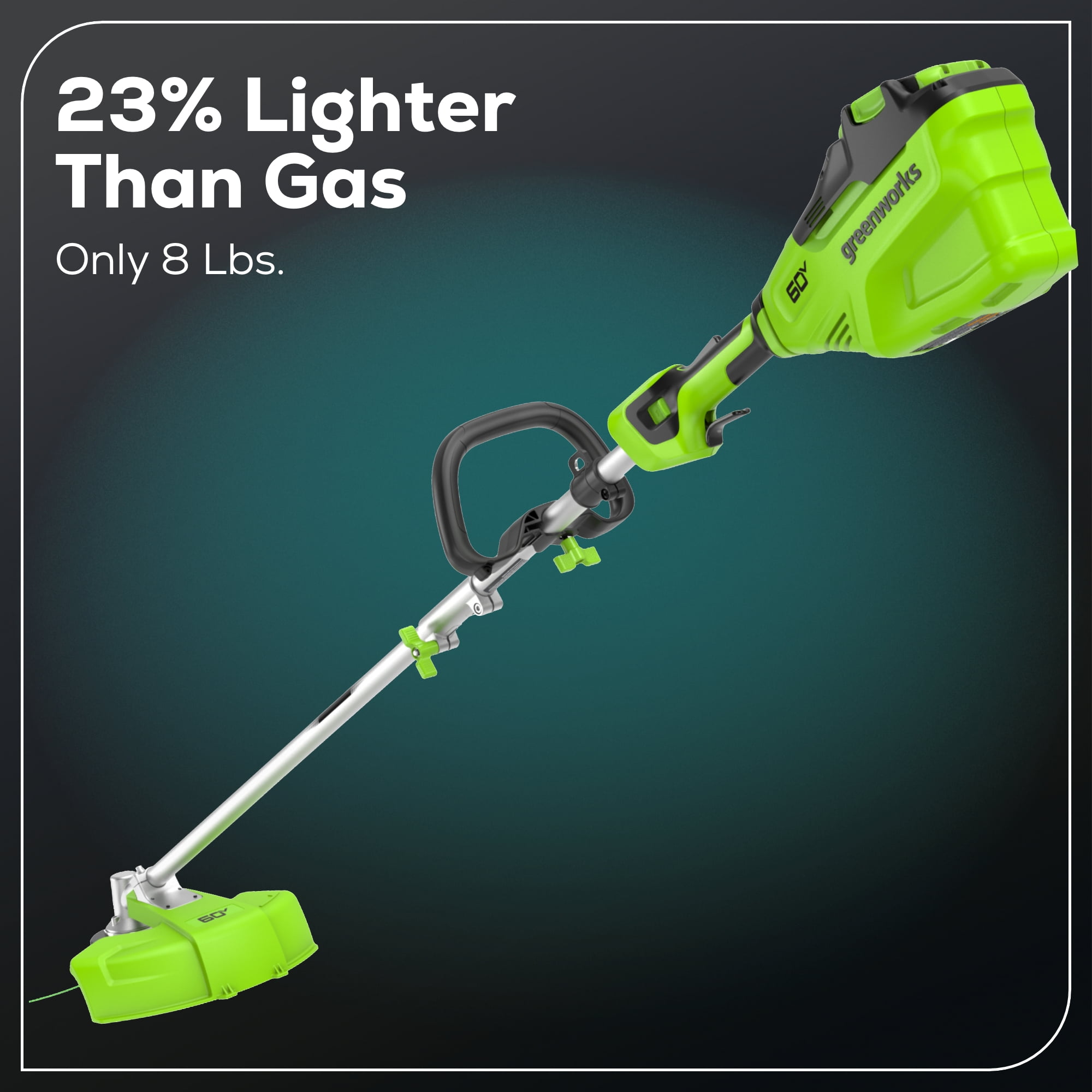 Greenworks 60V 16" String Trimmer & 750 cfm 180 mph Blower Combo + 2.5Ah Battery & Charger - Image 13