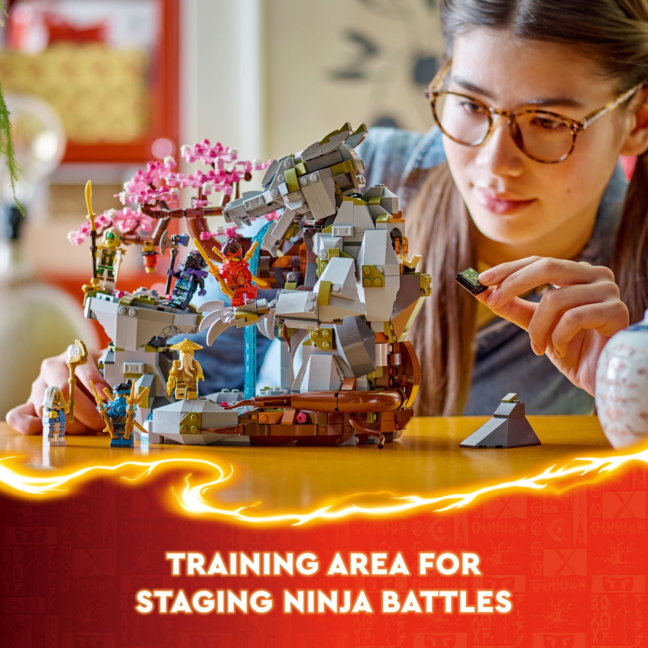 LEGO NINJAGO Dragon Stone Shrine, Build and Display Ninja Toy with 6 Ninja Action Figures, Advanced Building Ninja Kit, Birthday Gift Idea for Boys and Girls Ages 13 Years Old and Up, 71819 - Image 7