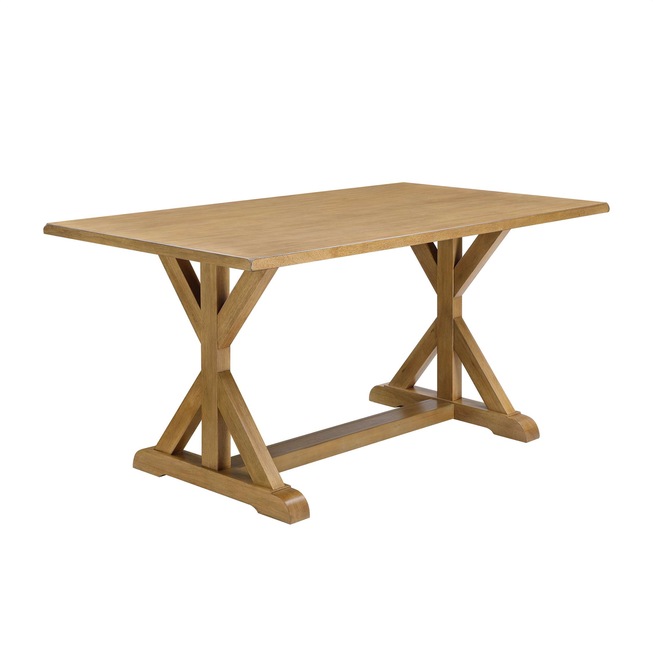 Better Homes & Gardens Modern 62 in Rectangle Solid Wood Dining Table, Light Honey - Image 8
