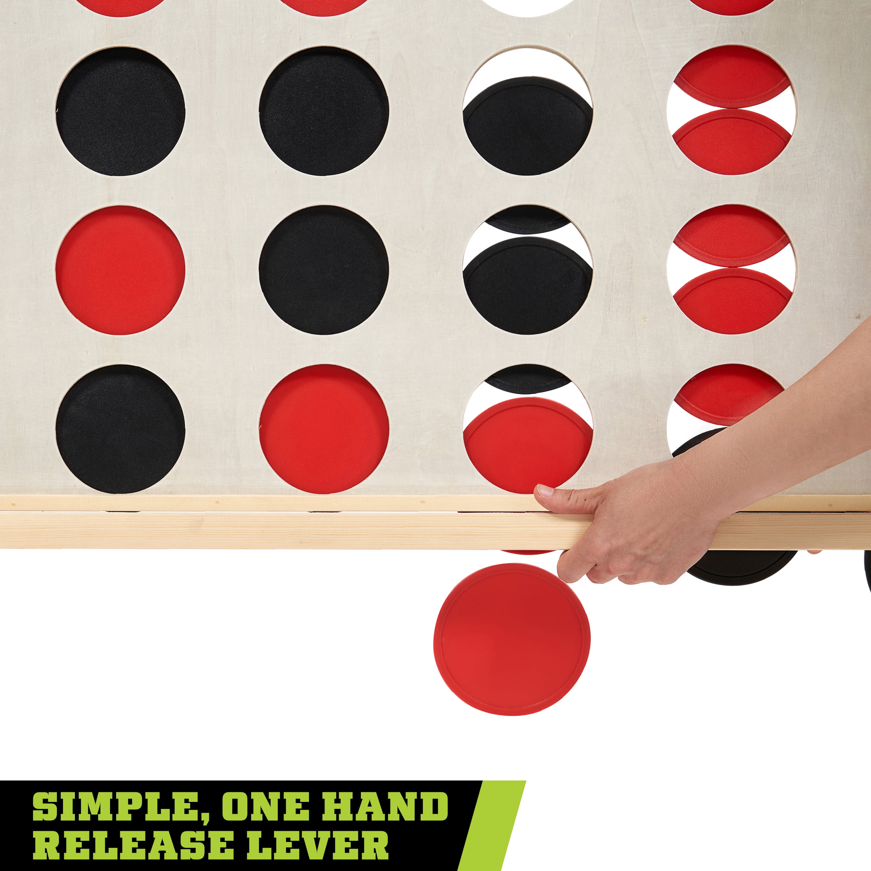 3.5 ft. Oversized 4 in a Row outdoor family game with Disc Storage Bag by Backyard Hero - Image 5