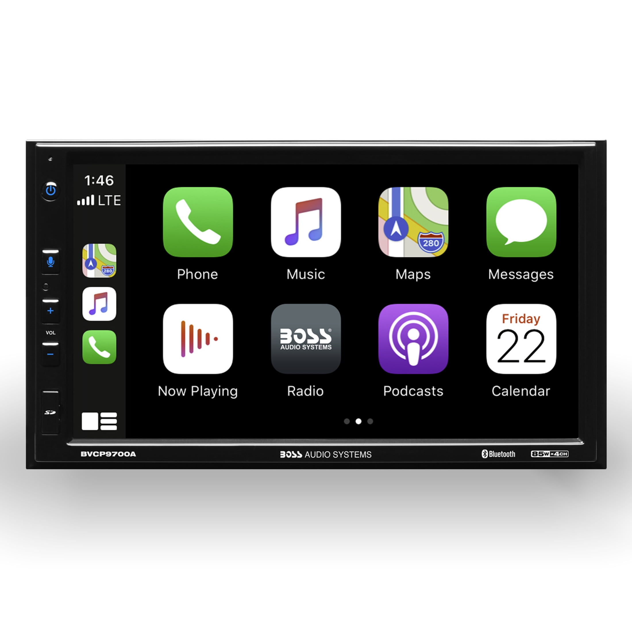 BOSS Audio Systems BVCP9700A Double Din Car Stereo with Apple Carplay & Android Auto, 7" Touchscreen Car Radio, Bluetooth, AM/FM Receiver, Double Din Radio, No CD/DVD, Multi-Color Illumination - Image 5