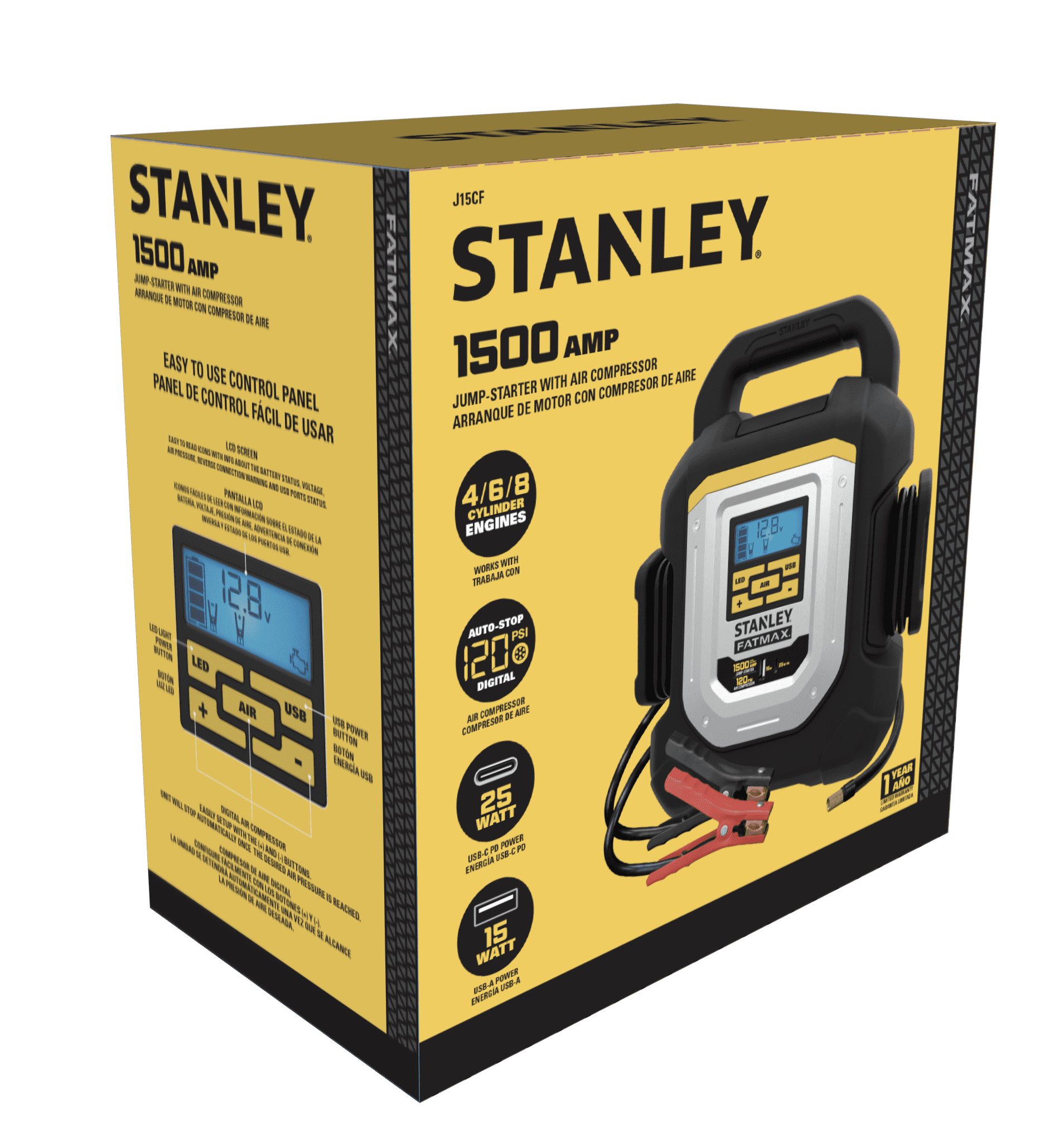 Stanley J15CF 1500 Amp Jump Starter - Image 3