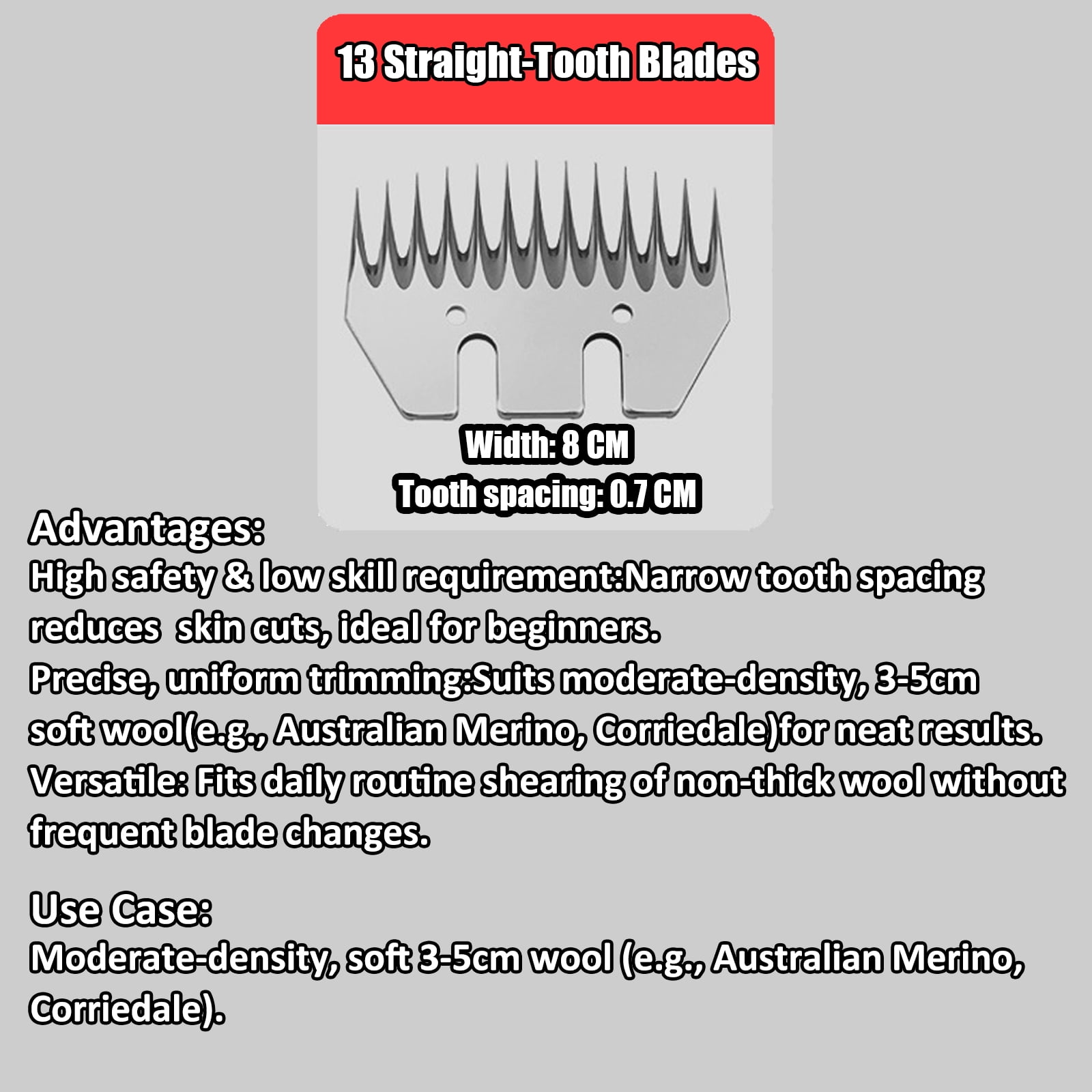 Petyoung 900W Electric Sheep Shears, 6-Speed Professional Grooming Clippers for Thick Coat Animals, Cats, Dogs, Pets - Image 7