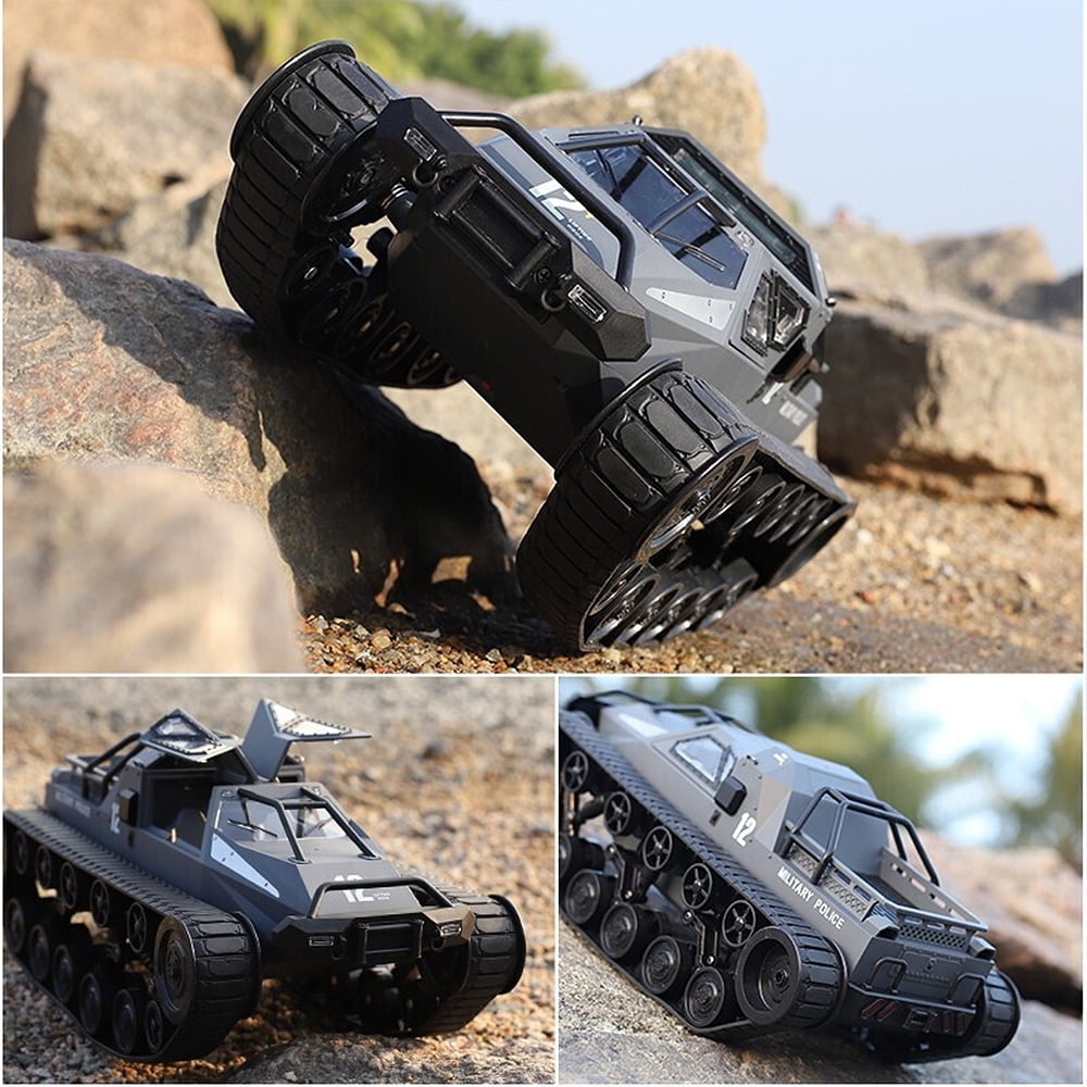 Fisca 1/12 Remote Control Military Tank Toys for Kids and Adult, High Speed RC Drift Racing Tank with Cool Lights - Image 2