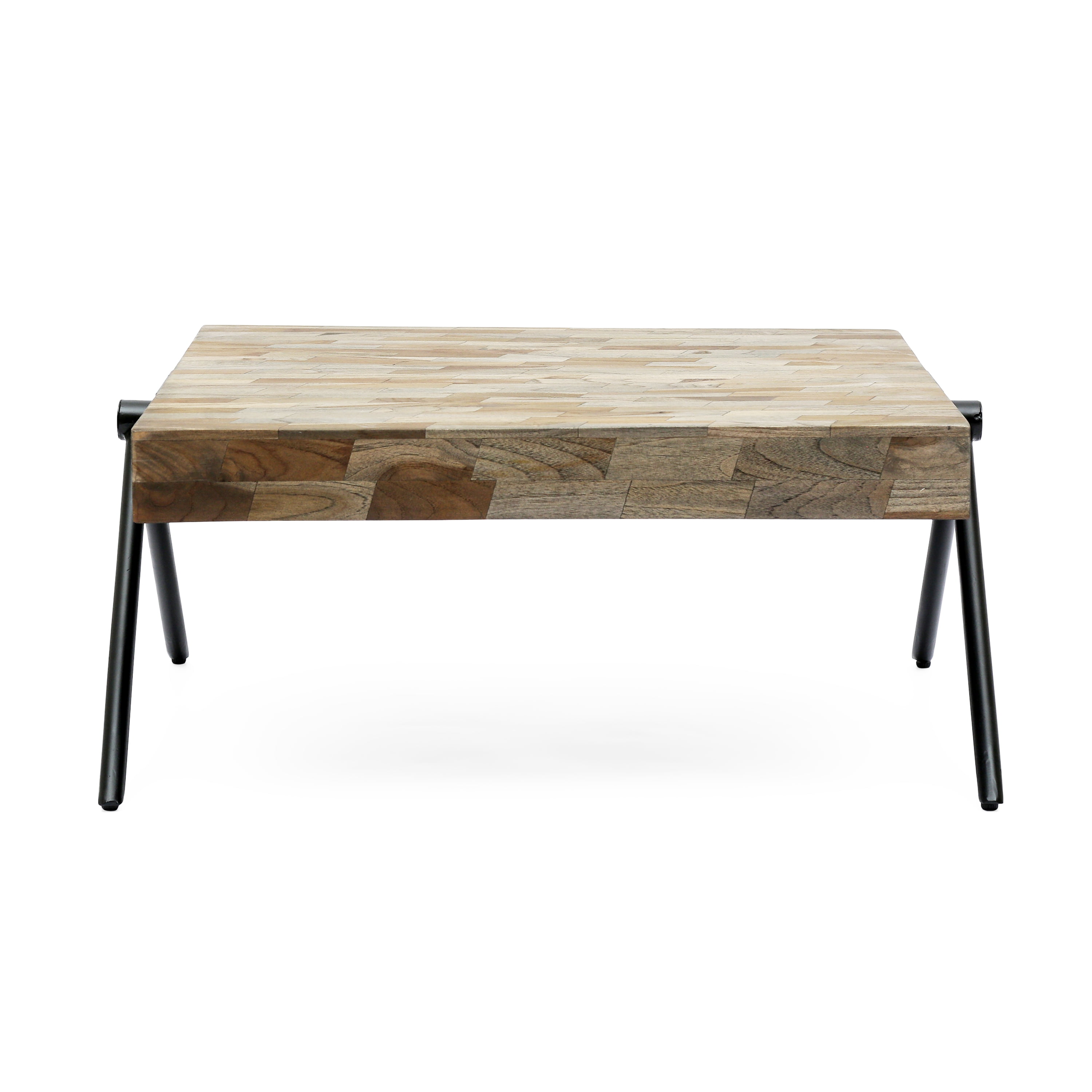 Noble House Liberty Industrial Wood and Metal Coffee Table, Gray - Image 2