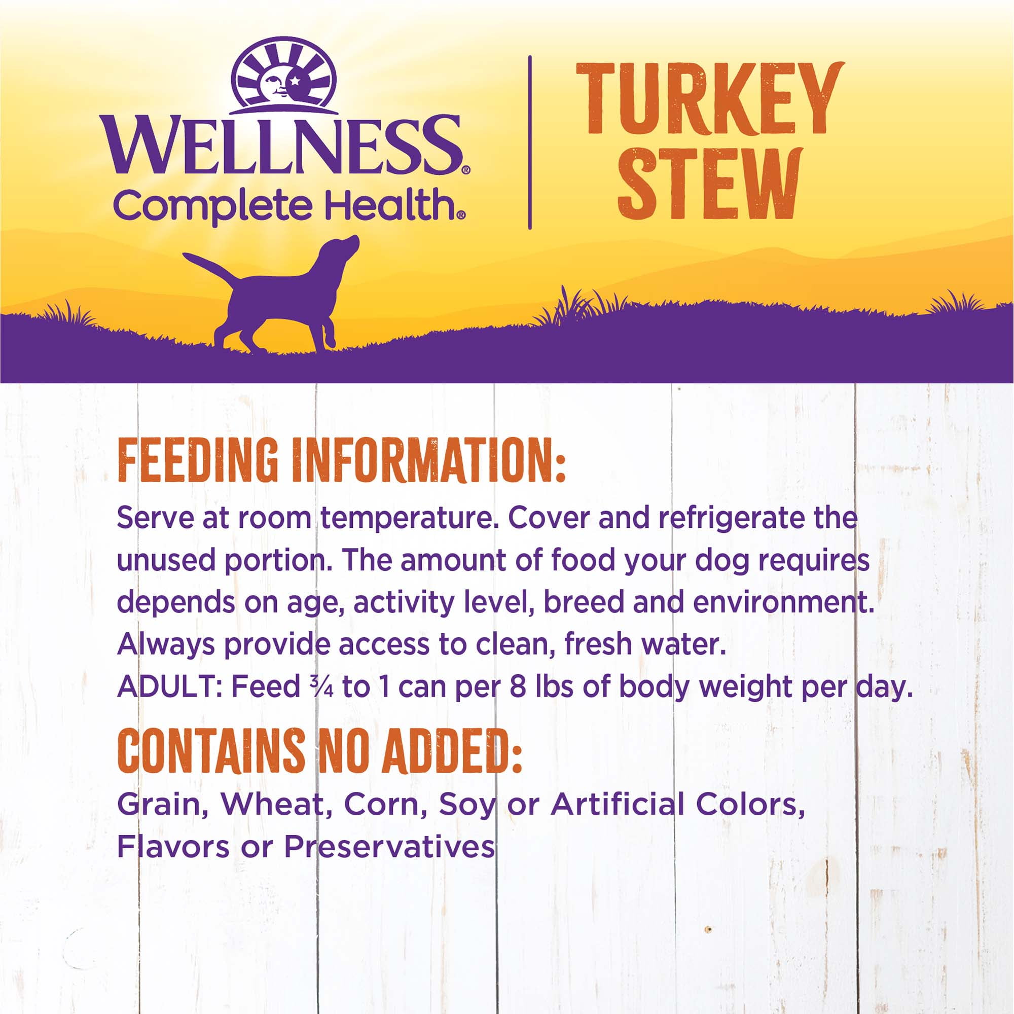 Wellness Thick & Chunky Natural Canned Dog Food, Turkey Stew, 12.5-Ounce Can (Pack of 12) - Image 2