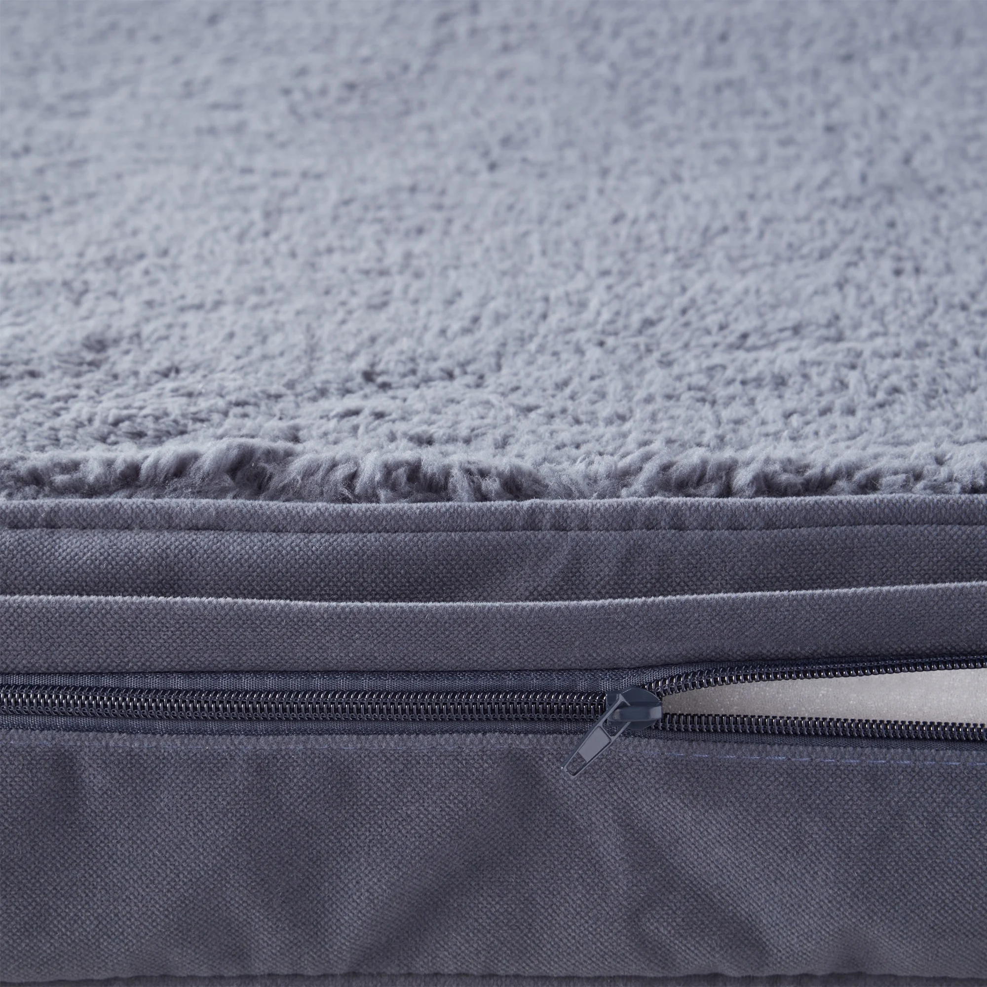 Happy Hounds Oscar Sherpa Orthopedic Dog Bed, Blue Steel, Large (48 x 36 in.) - Image 2