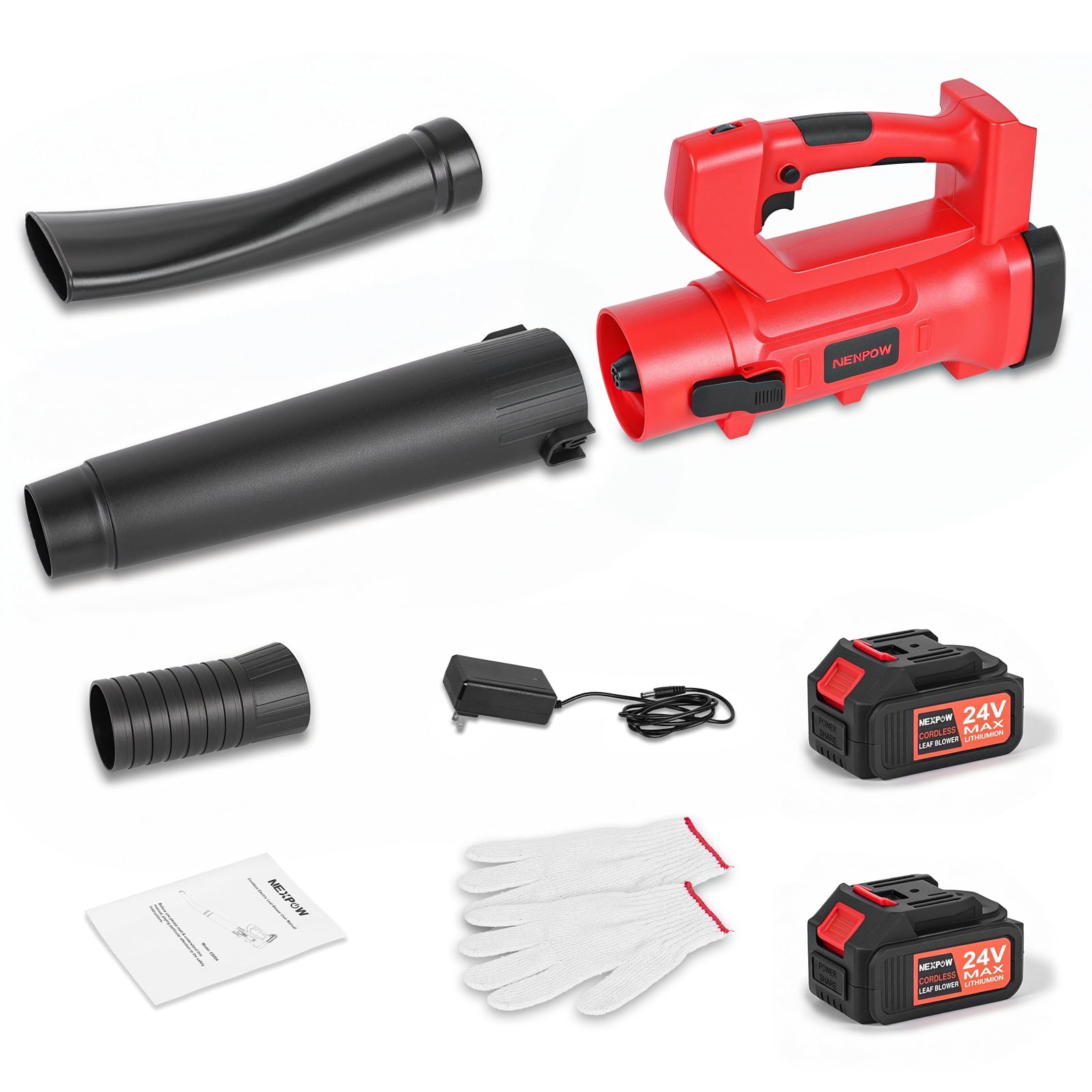 NEXPOW Leaf Blower,580CFM 160MPH Cordless Electric Blower,4 Speed Mode with 2 Battery and Charger - Image 7