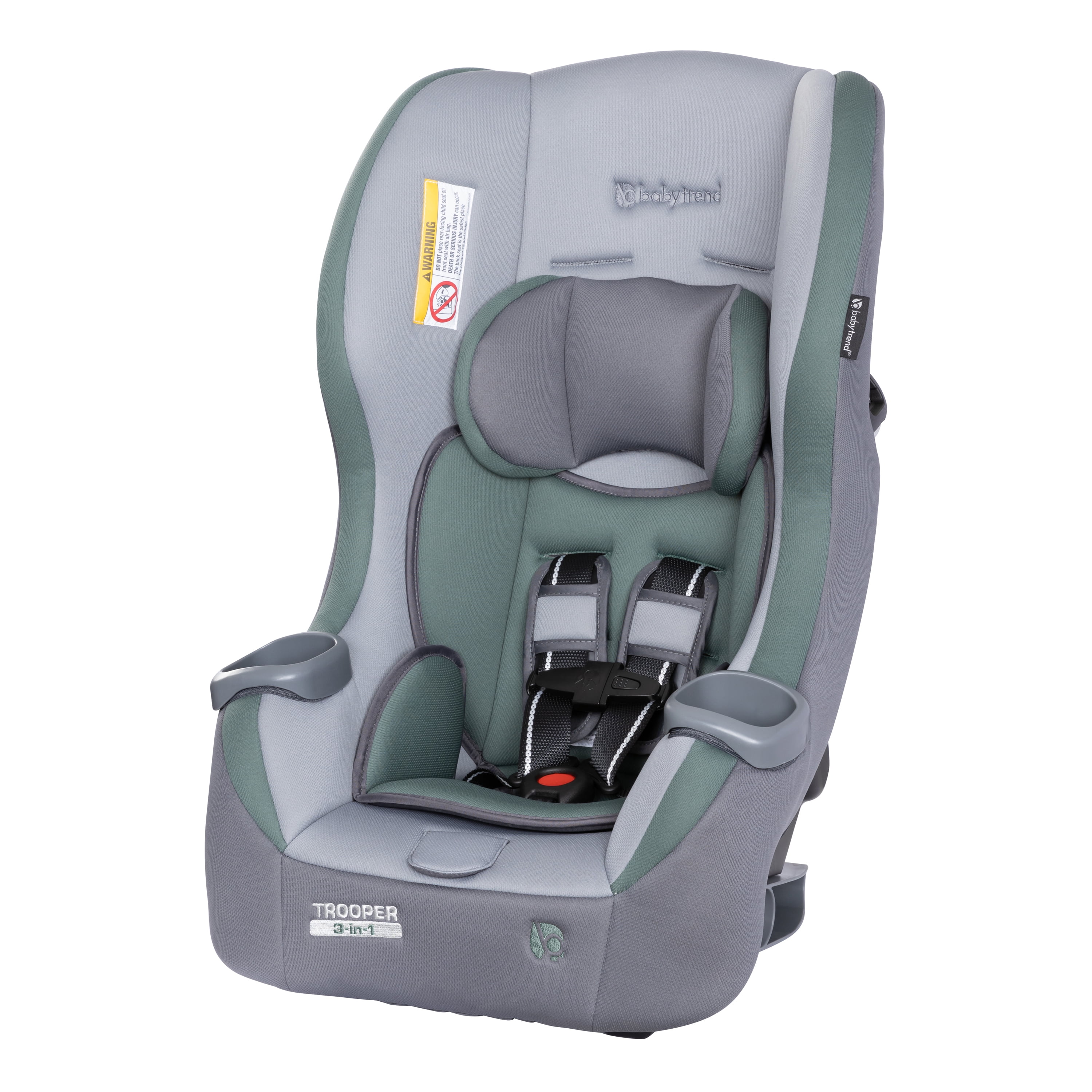 (3 pack) Baby Trend Trooper 3-in-1 Convertible Car Seat - Dash Sage - Image 2