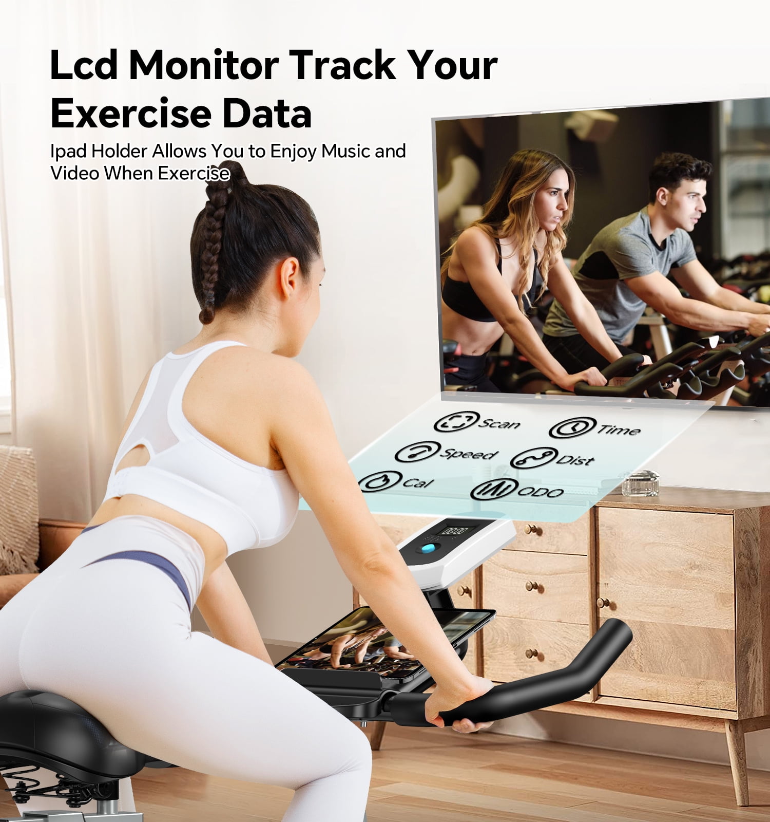 Pooboo Professional Indoor Cycling Bike Stationary Exercise Bikes Home Cardio Workout Bicycle Machine 350lb Flywheel Weight 40lbs - Image 4