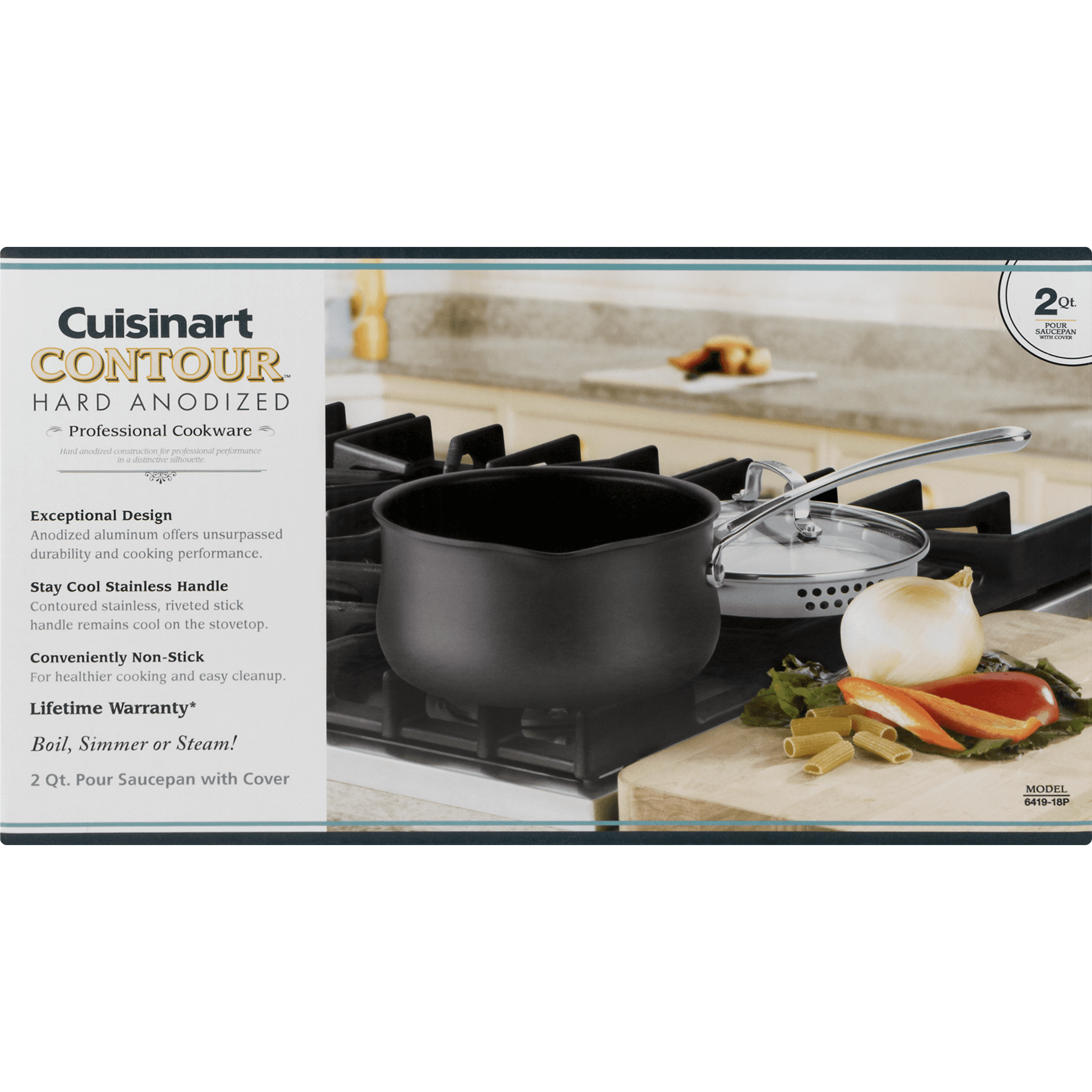 Cuisinart Contour Professional Cookware Pour Saucepan with Cover - 2 Quart, 1.0 CT - Image 3