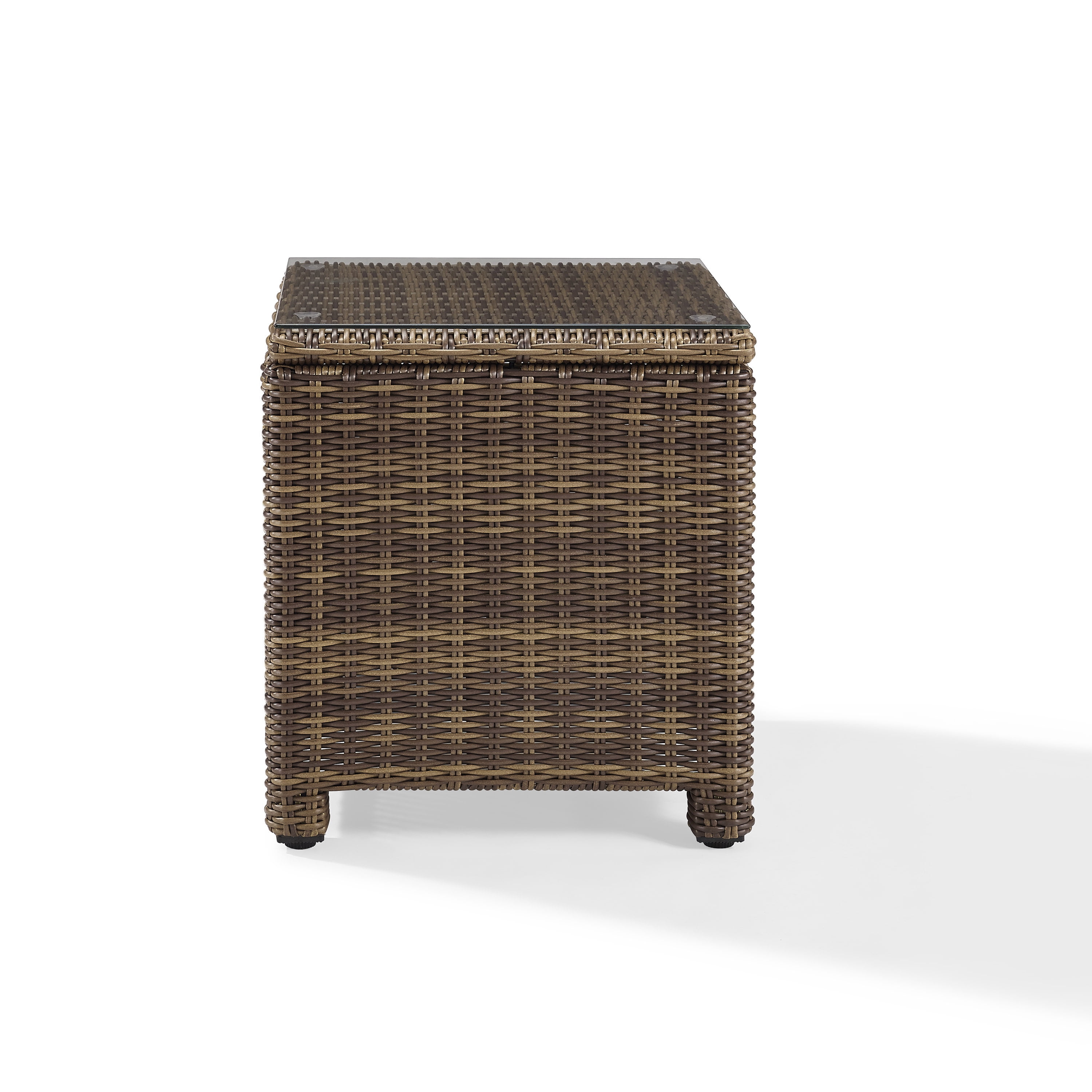 Crosley Furniture Bradenton All Weather Rattan Wicker Outdoor Side Table for Patio, Deck, Porch - Image 8