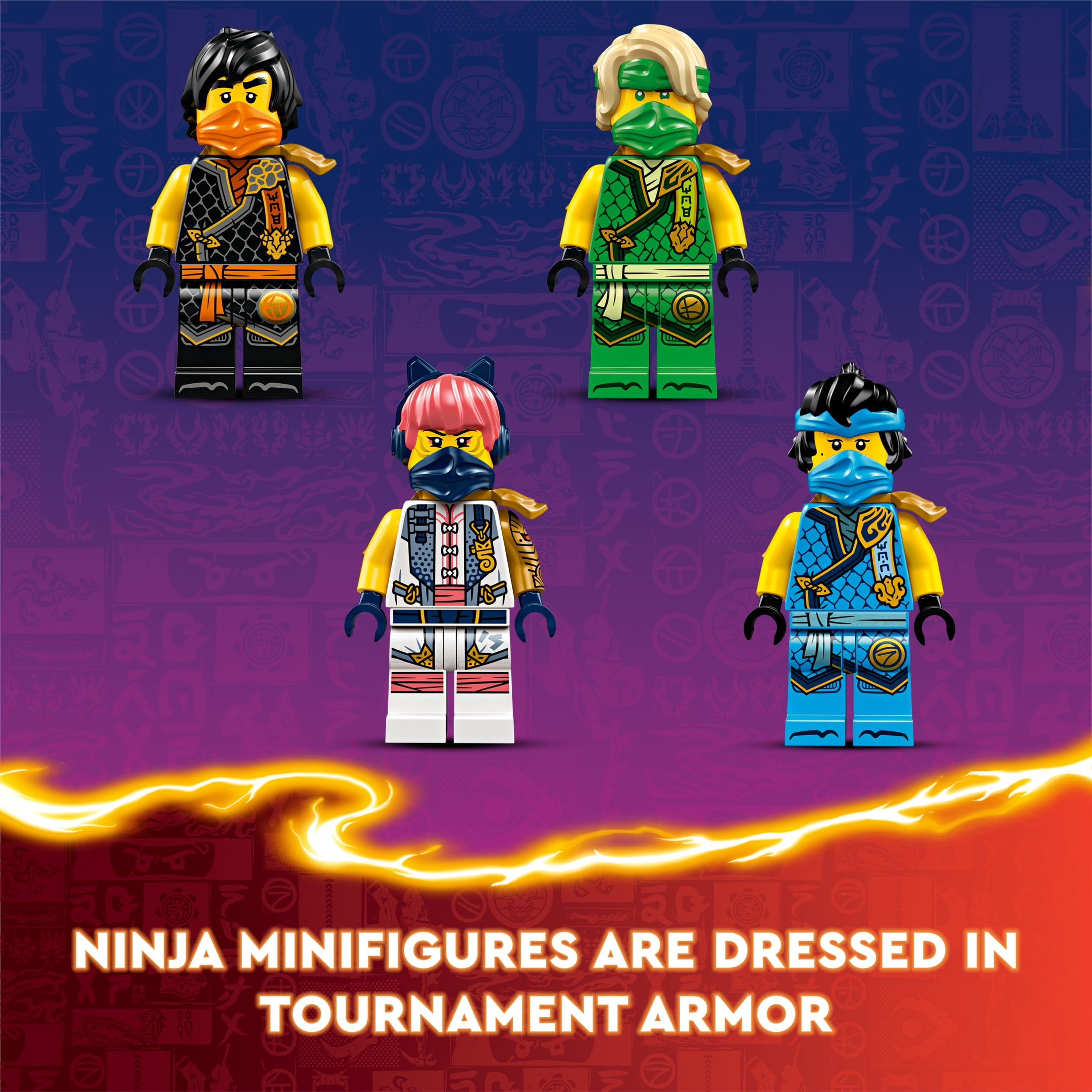 LEGO NINJAGO Ninja Team Combo Vehicle, 4 in 1 Ninja Playset for Kids with Glider, Off-Road Racer and 2 Motorcycle Toys, Birthday Gift for Boys and Girls, Ninja Toy with 6 Minifigures, 71820 - Image 5