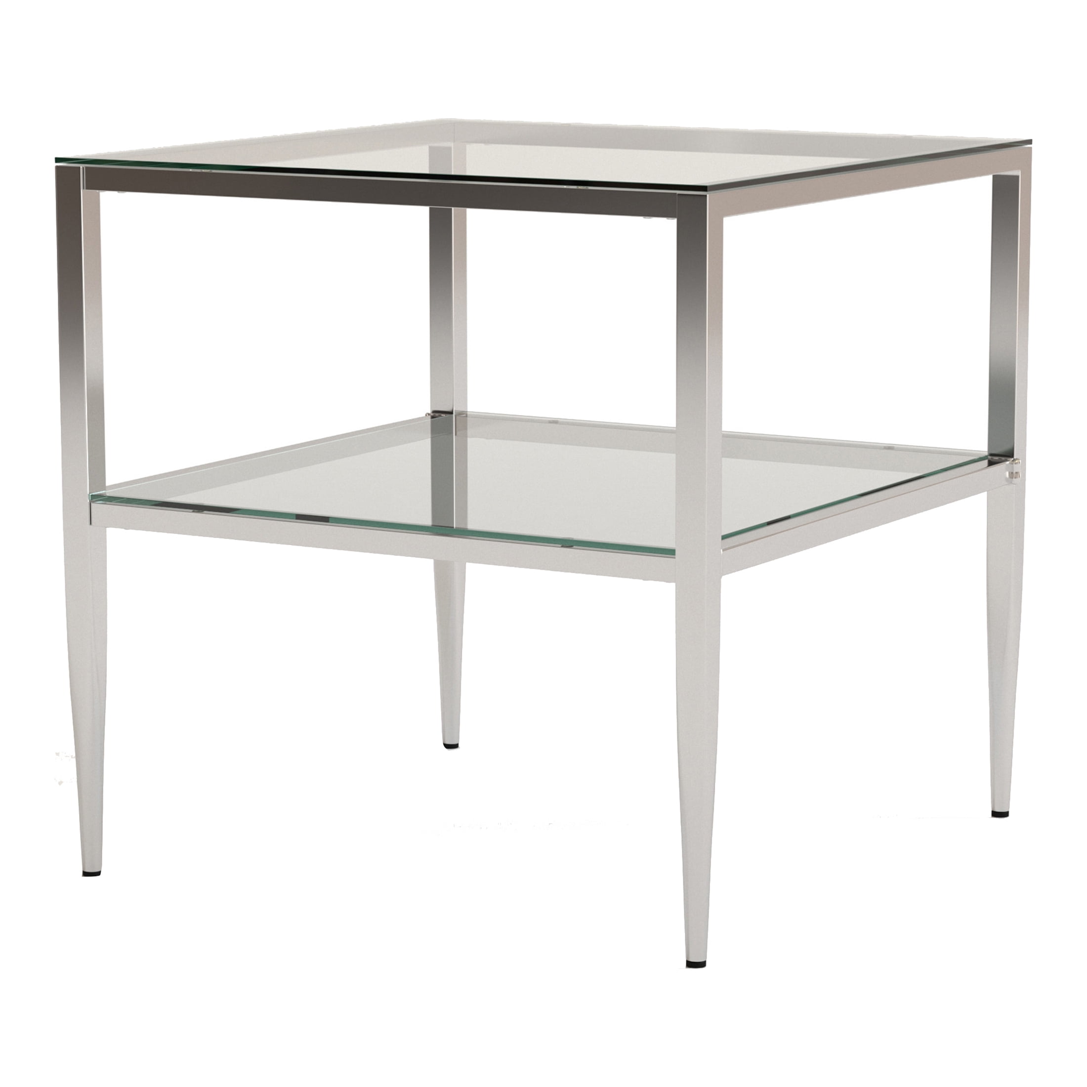 Furniture of America Sparling Glass Top End Table, Chrome - Image 5