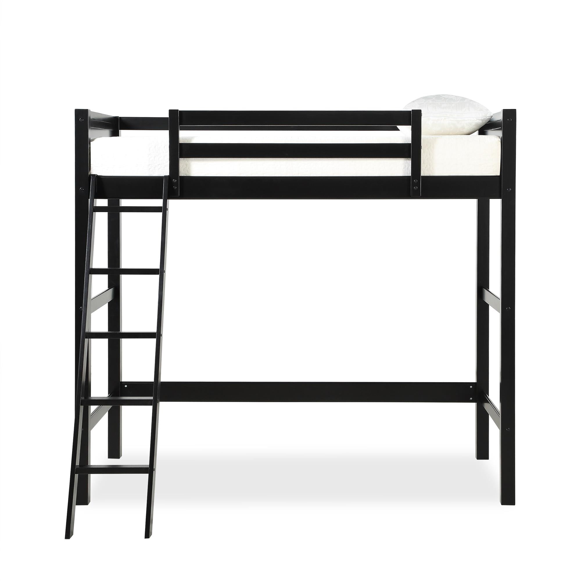 Your Zone Kiarah Twin Loft Bed with Ladder, Black - Image 11