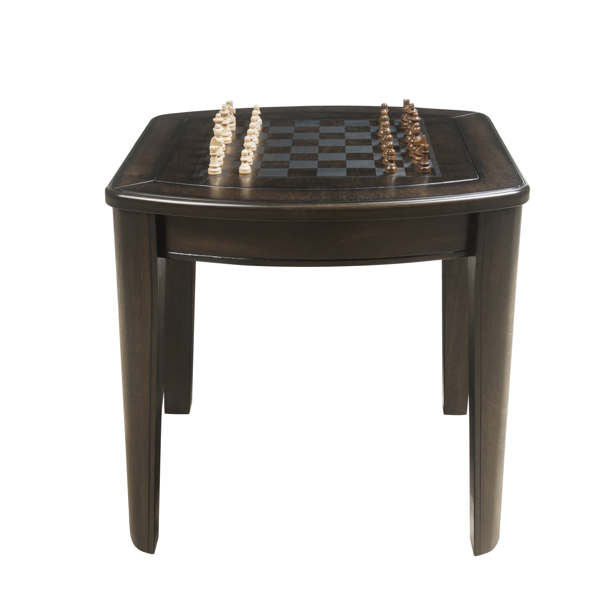 Steve Silver Diletta Wood Game End Table with Chessboard, Dark Walnut - Image 6