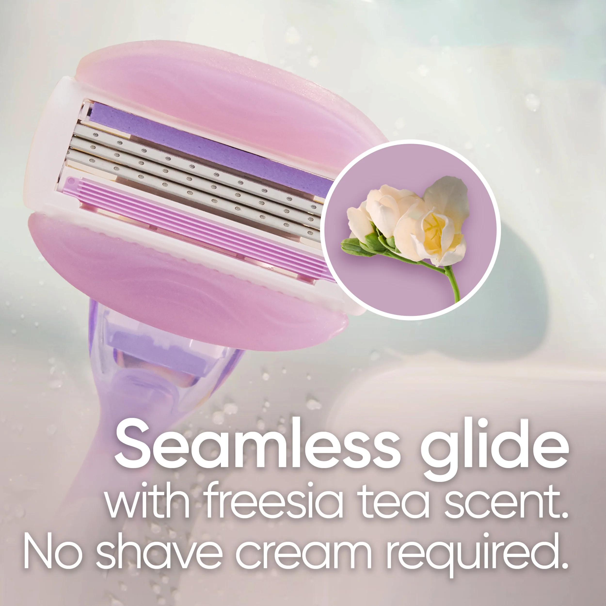 (3 pack) Venus ComfortGlide Freesia Women's Razor Blade Refills, 6 Ct - Image 8