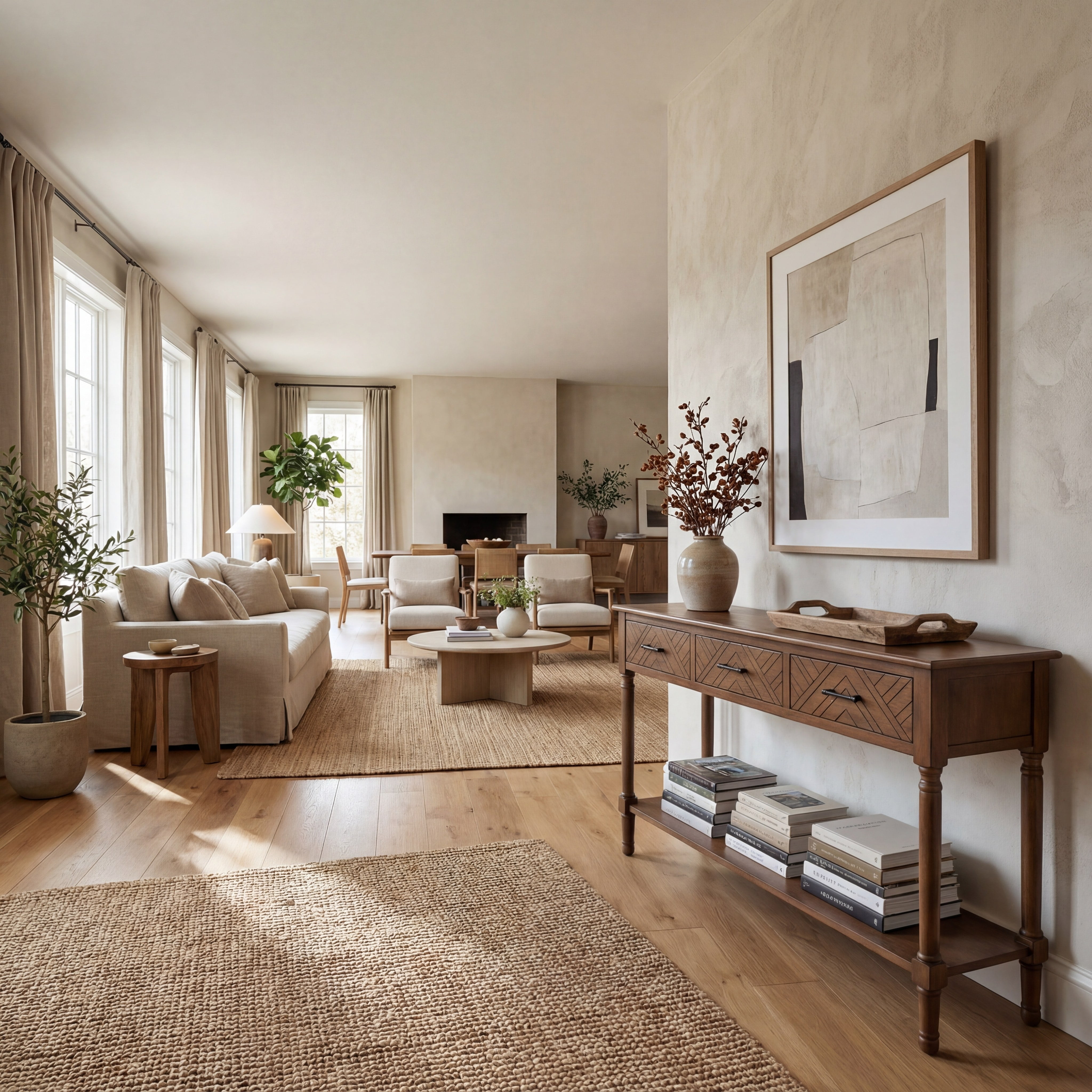 SAFAVIEH Peyton French Brown Wood Console Table with Drawer (47.3 in. W x 13 in. D x 29.5 in. H) - Image 19