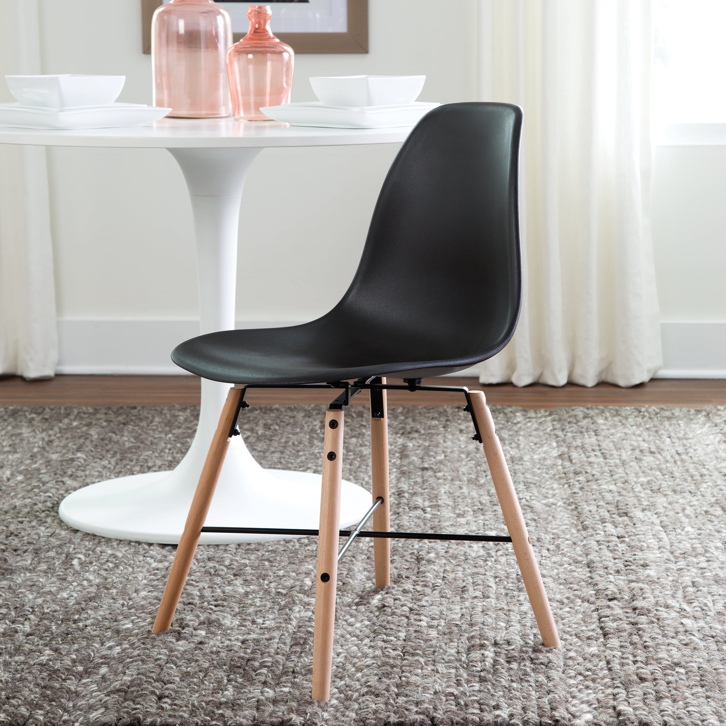 Black Plastic Dining Chair 4PK - Image 13