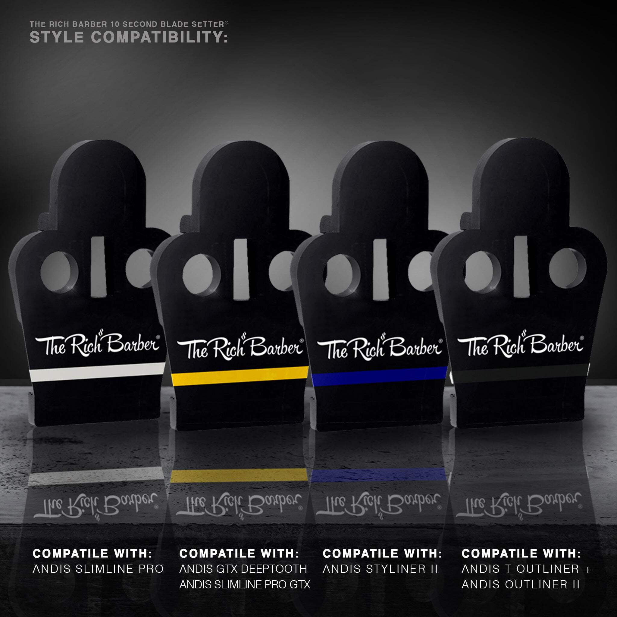 The Rich Barber®10 Second Blade Setter & 1 Minute Blade Modifier Set | Zero Gap Tool & Trimmer Sharpener for Sharper Lines, Cleaner Fades & Precision Detail (Andis Outliners) - Image 7