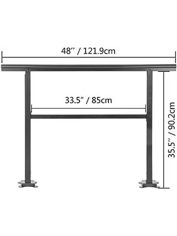 BENTISM Staircase and Railing Handrail, Aluminum Alloy Black, 49.21 x 6.30 x 4.33 Inches, 8.77 lb - Image 8